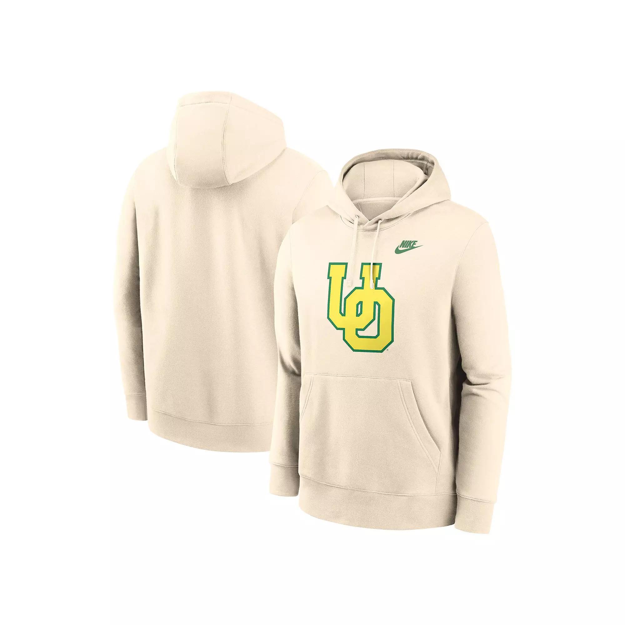 Men's Nike Cream Oregon Ducks Vault Logo Pullover Hoodie, Size: XL, Beige Product Image