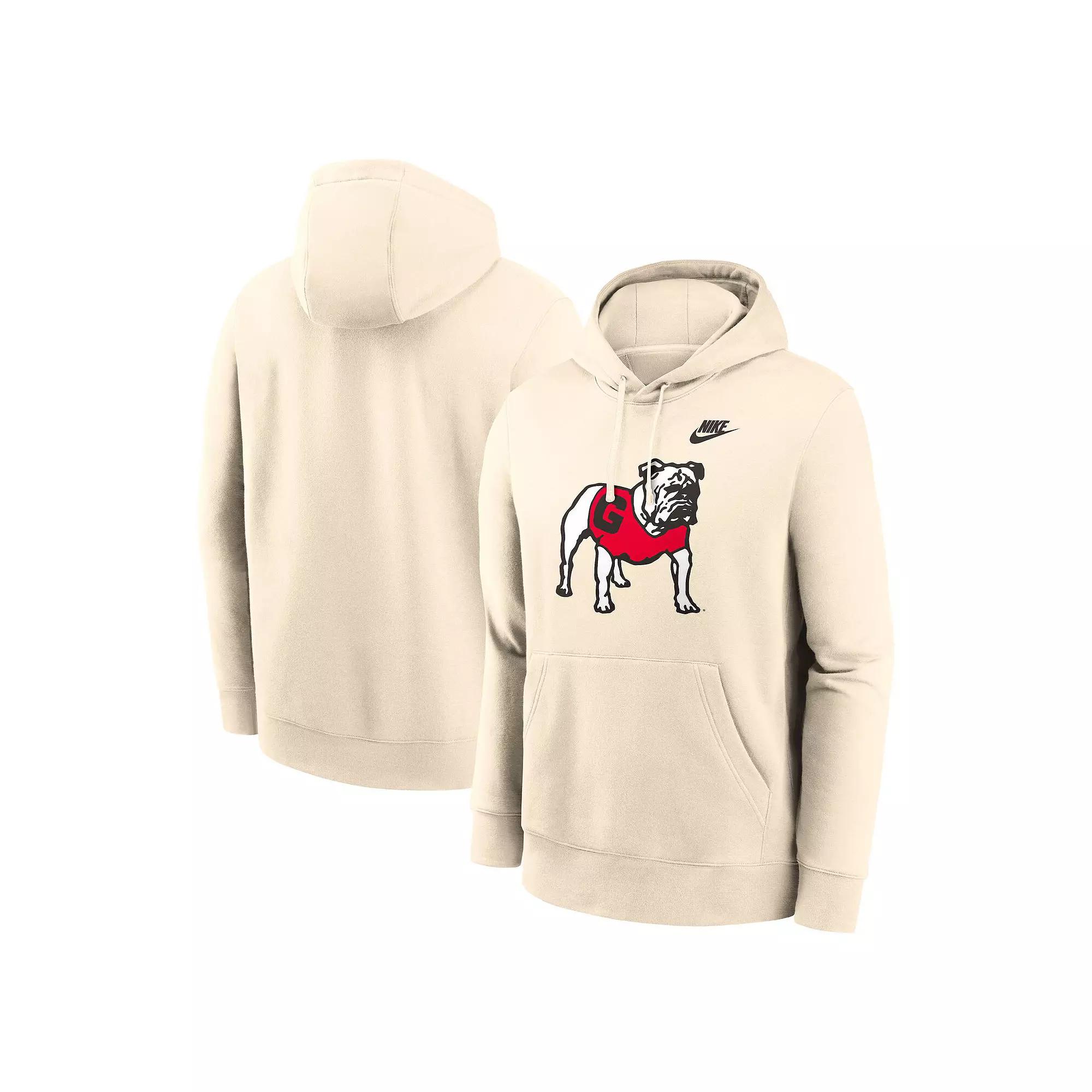 Mens Nike Cream Georgia Bulldogs Vault Logo Pullover Hoodie Product Image