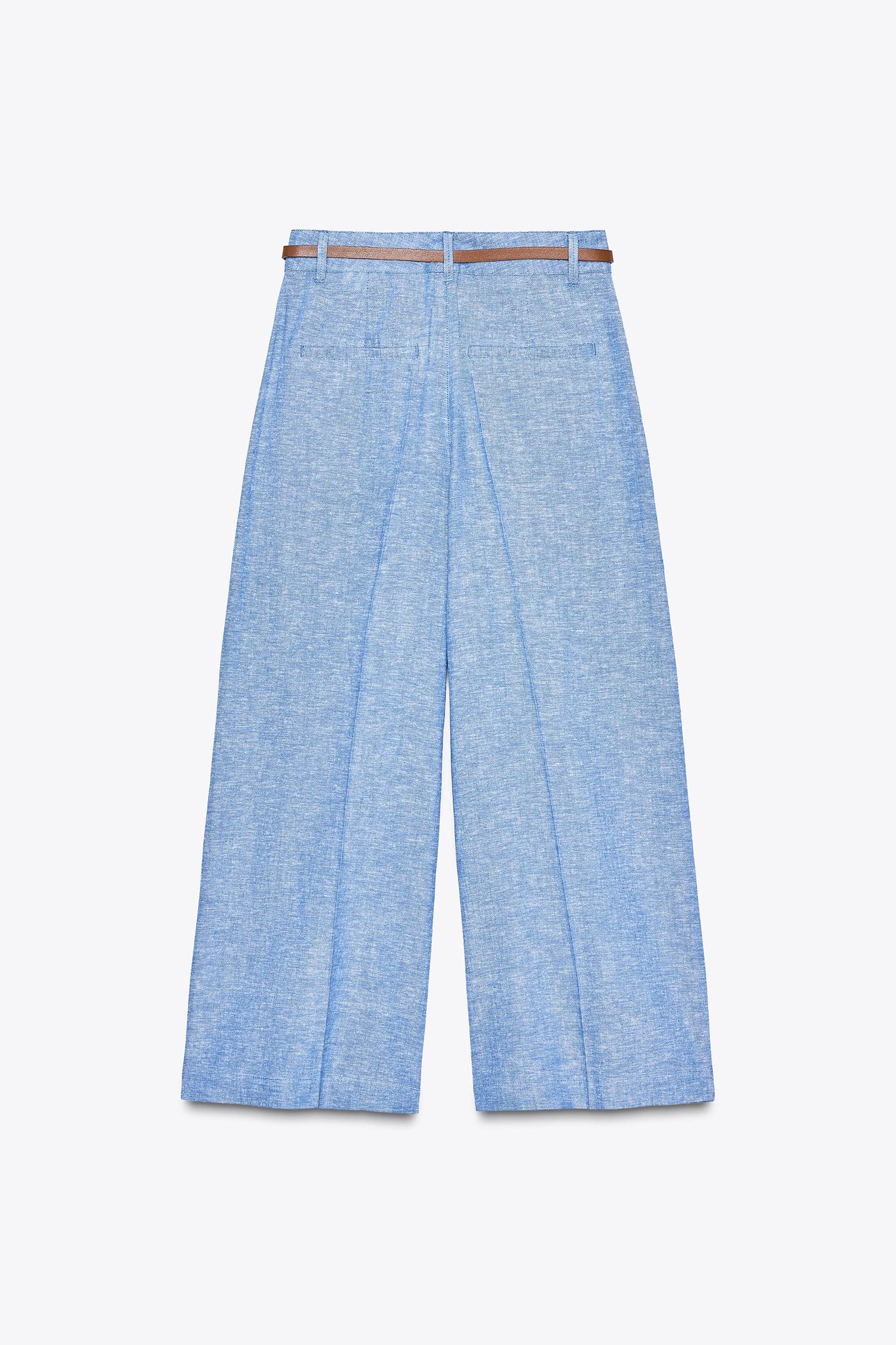 LINEN BELTED CULOTTES Product Image