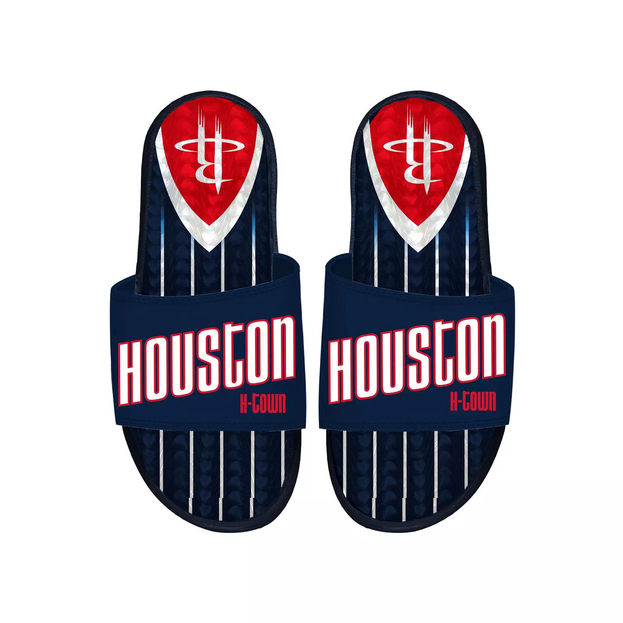 ISlide Houston Rockets 2022/23 City Edition Gel Slide Sandals, Mens Blue Product Image