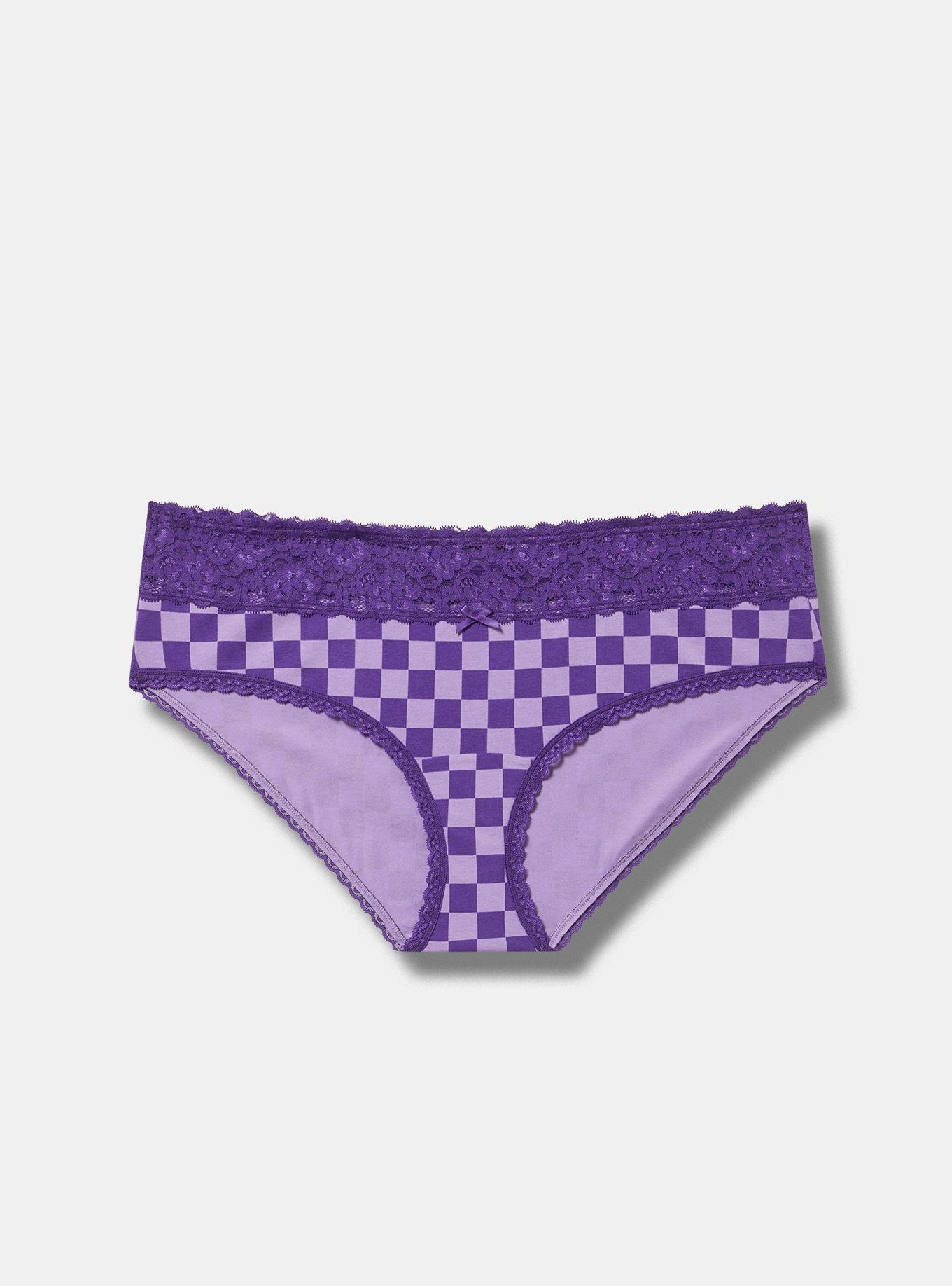 Cotton Mid-Rise Hipster Lace Trim Panty Product Image