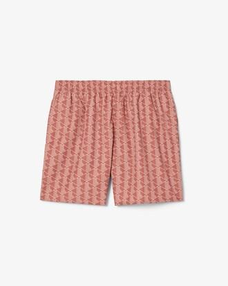 Mid Length Monogram Print Swim Trunks Product Image