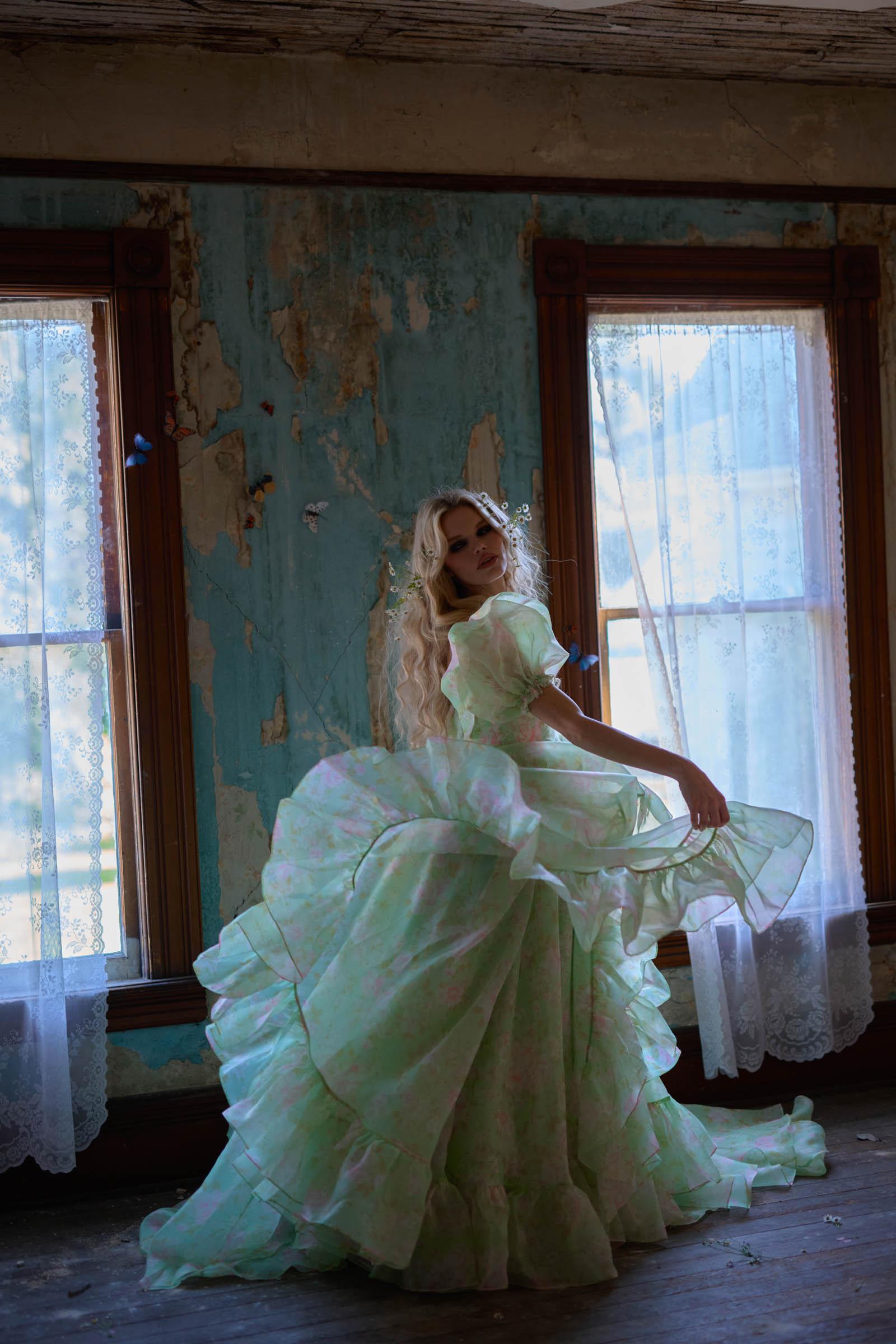 The Acid Trip In Bloom Bridal Gown Product Image