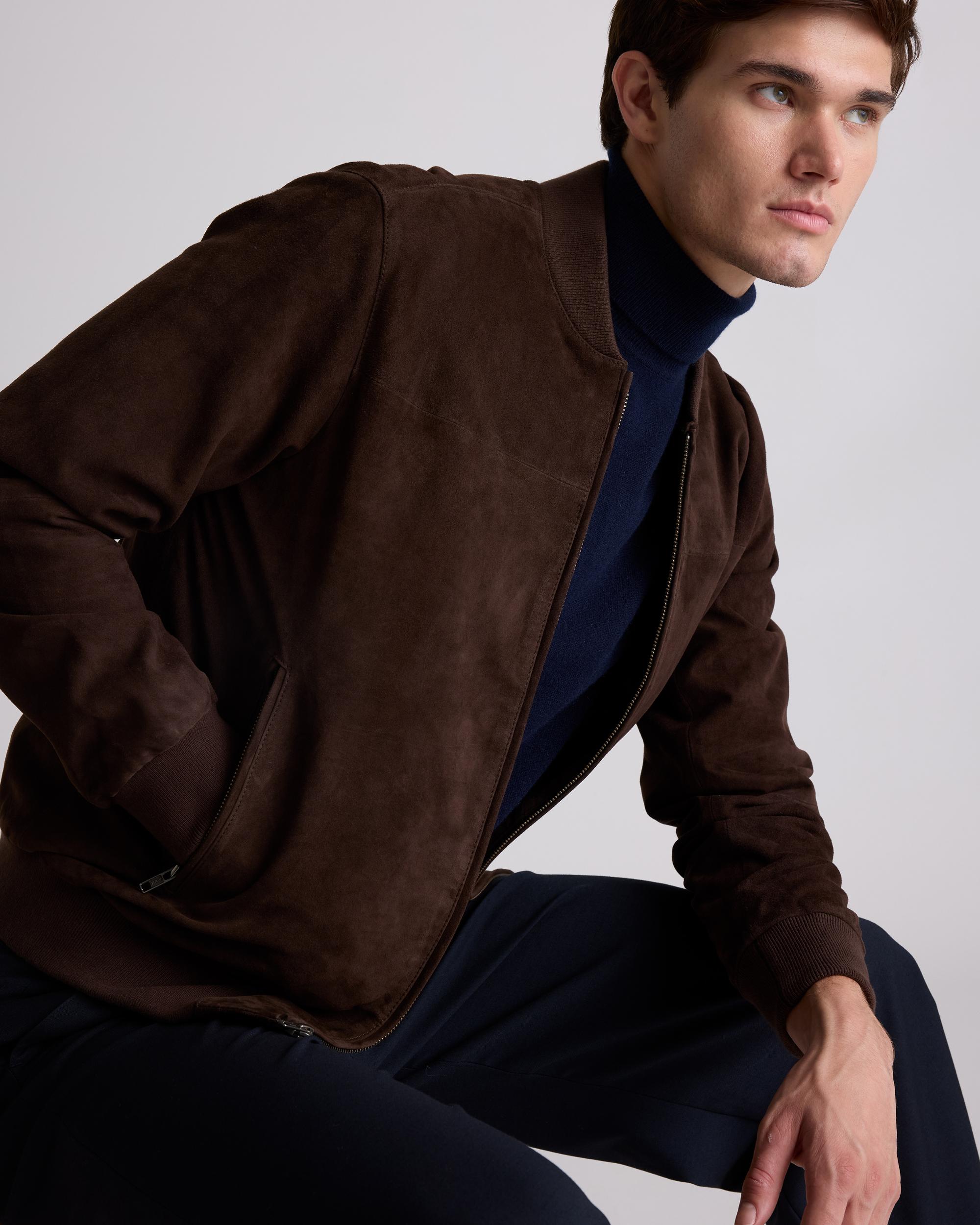 Quince | Men's 100% Suede Bomber Jacket Suede Leather Product Image