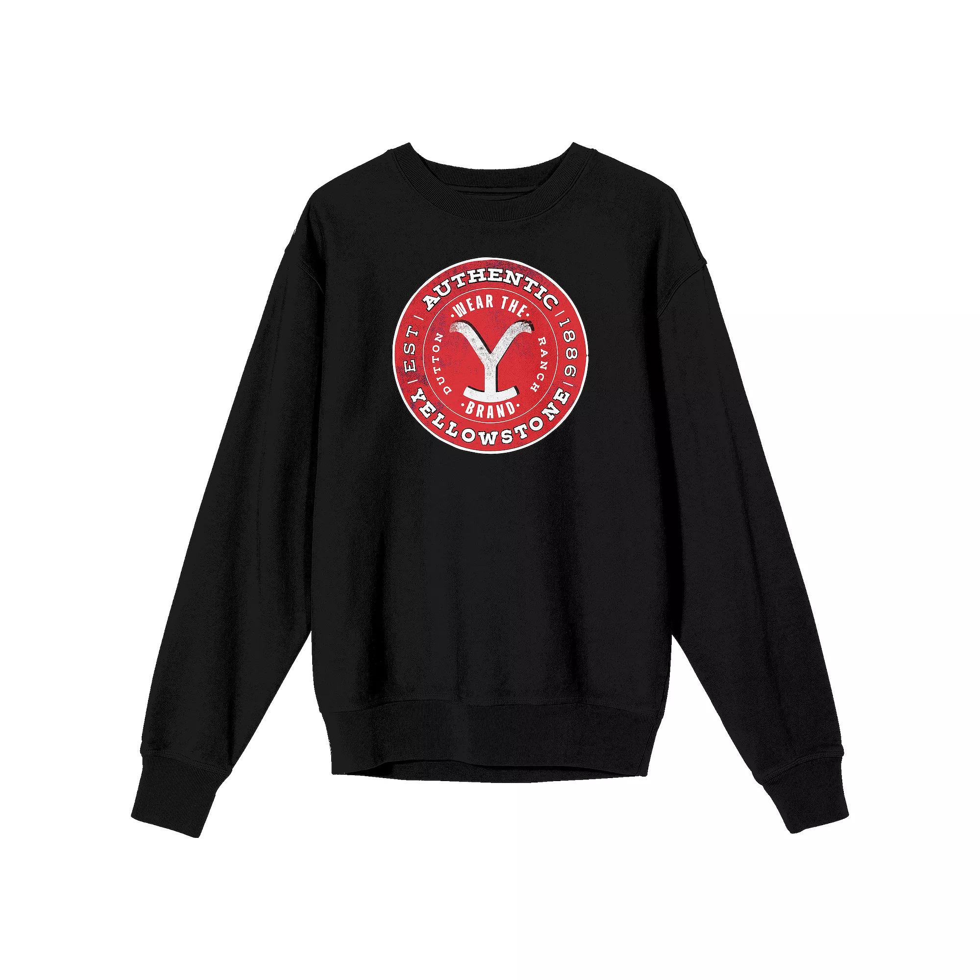 Men's Yellowstone Red Circle Logo Long Sleeve Graphic Tee,  Product Image
