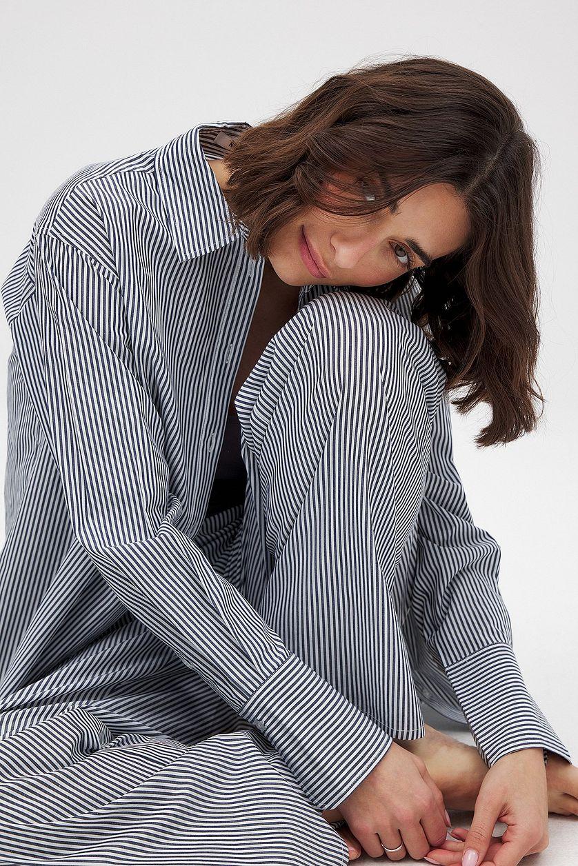 Cotton Wide Elastic Waist Pants Product Image