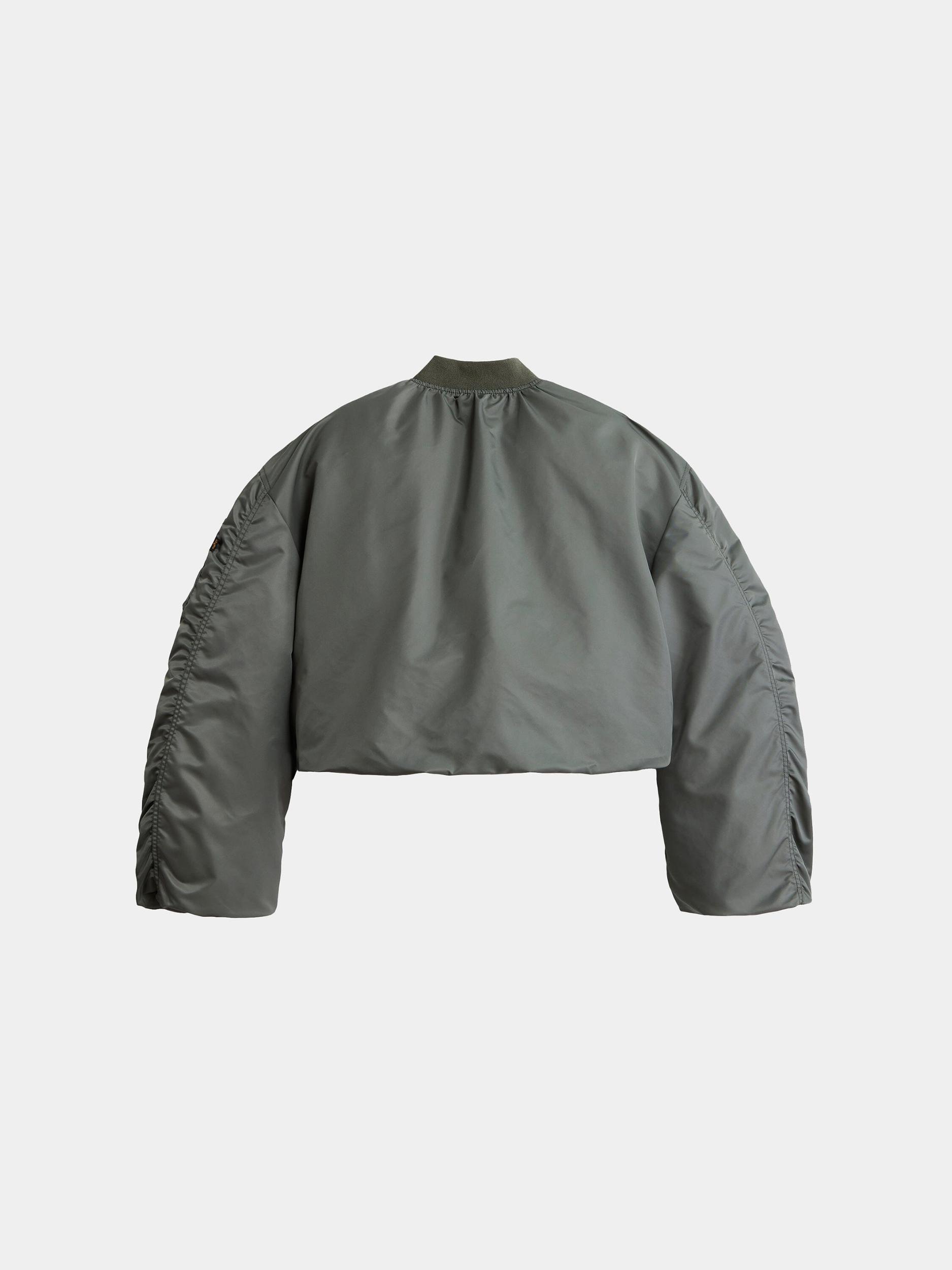 KNIT RIB MA-1 FLIGHT JACKET WOMENS (FIELD GRAY) - FIELD GRAY / S Product Image