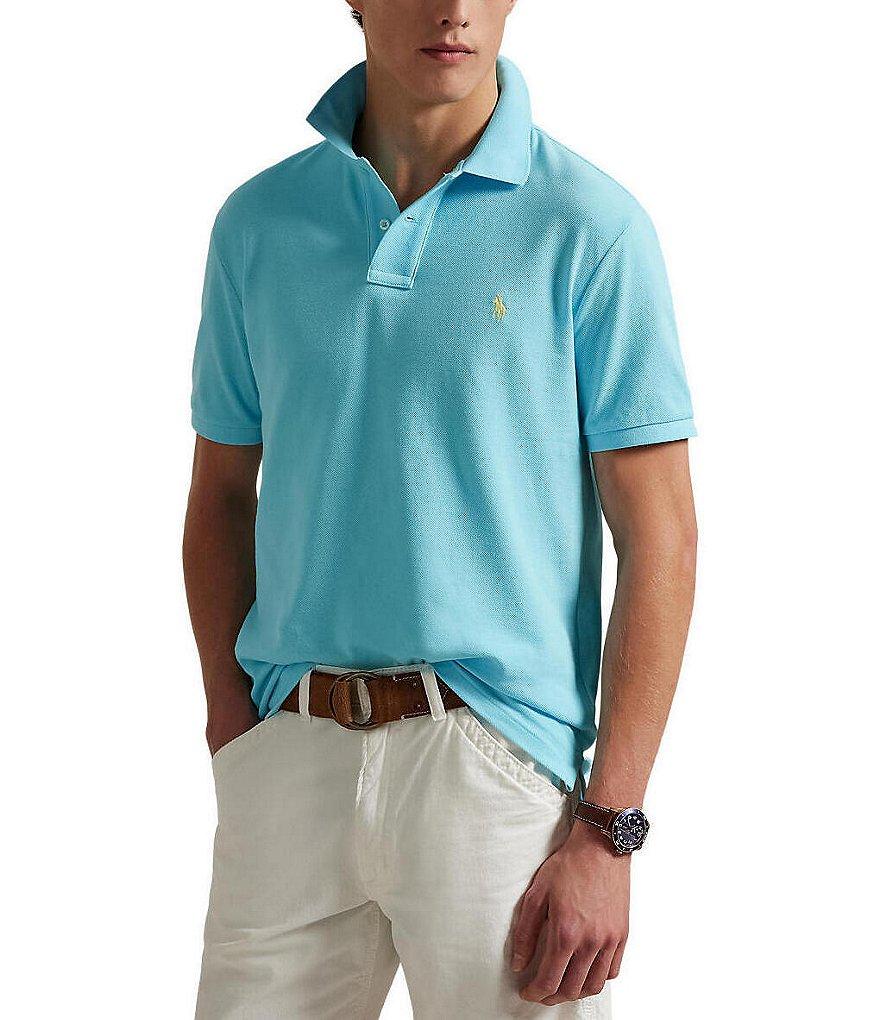 Polo Ralph Lauren Custom Slim Fit Solid Mesh Polo Shirt Product Image