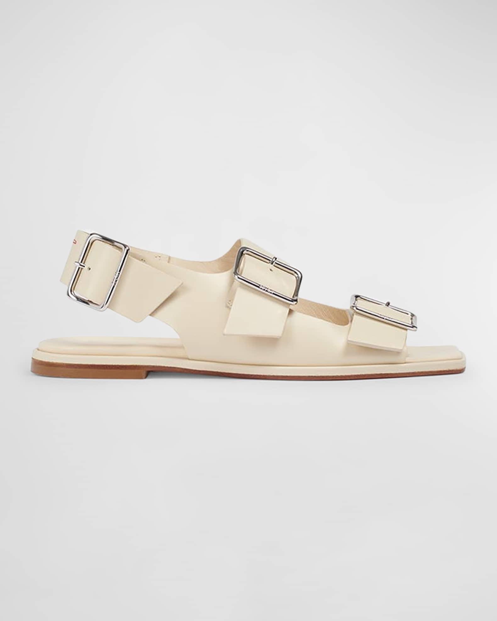 Thekla Leather Dual Buckle Slingback Sandals Product Image