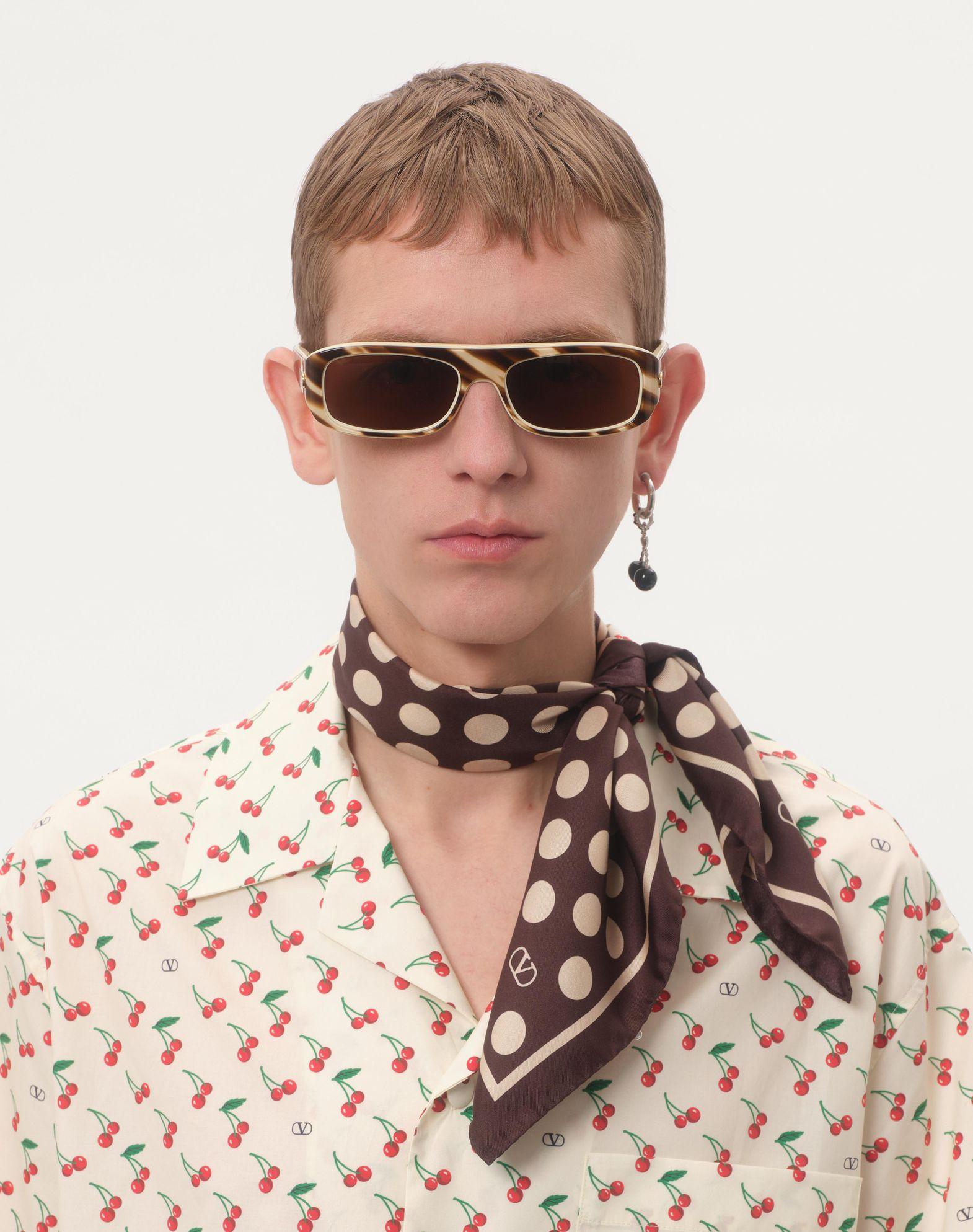 Cotton Poplin Bowling Shirt With Cherryfic Print Product Image