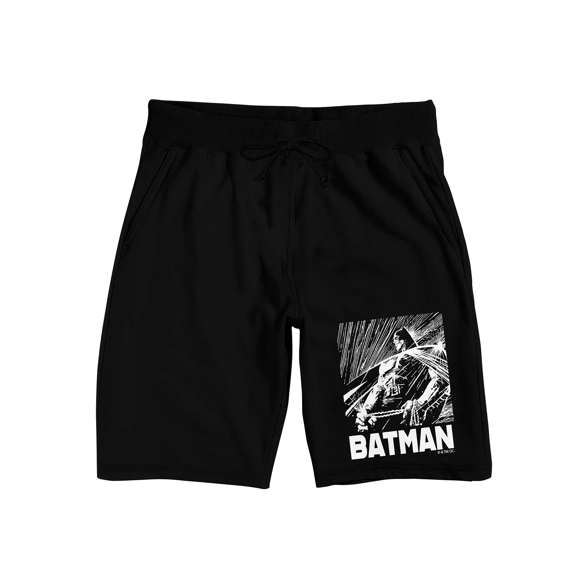 Men's Batman Black & White Pajama Shorts,  Product Image