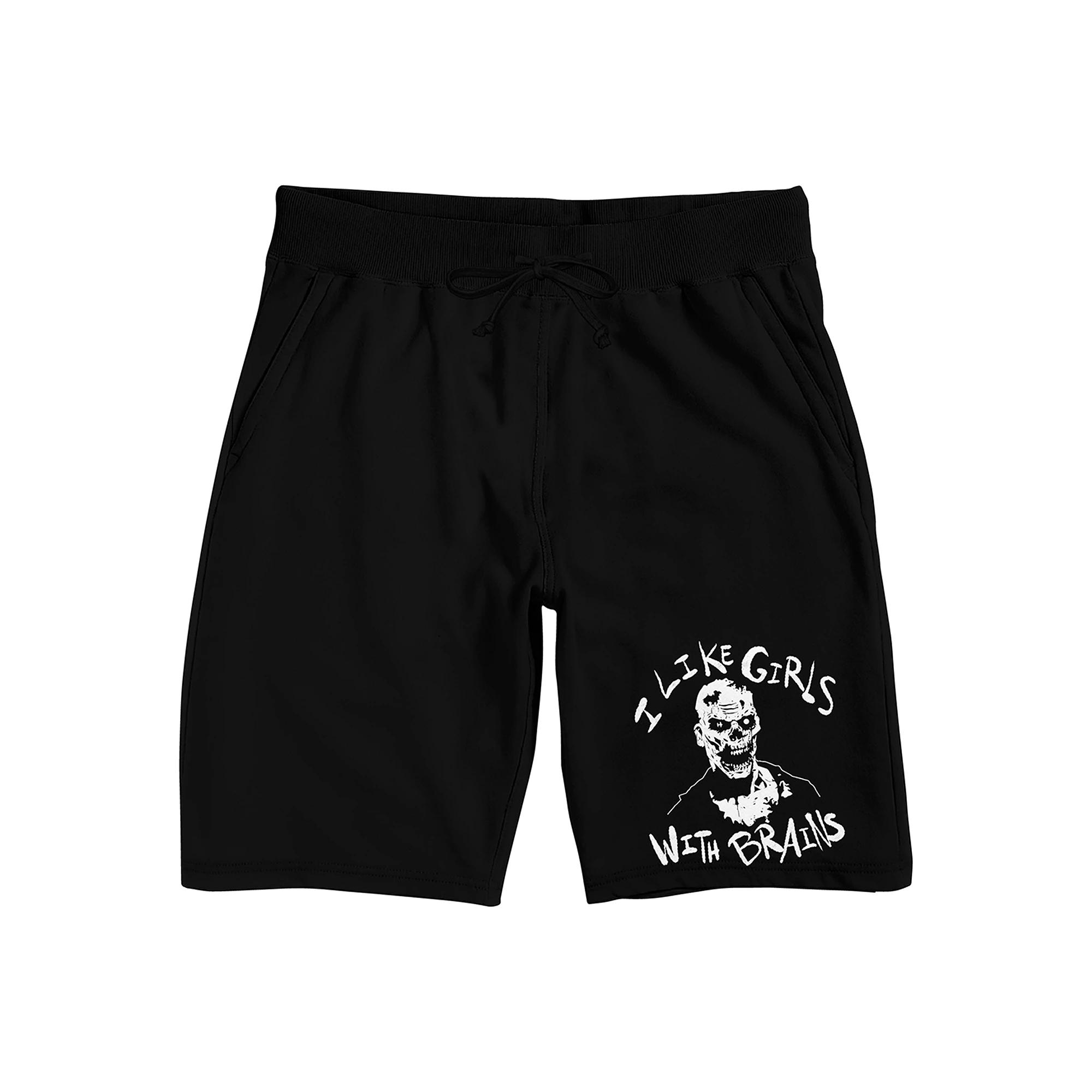 Men's I Like Girls With Brains Pajama Shorts,  Product Image