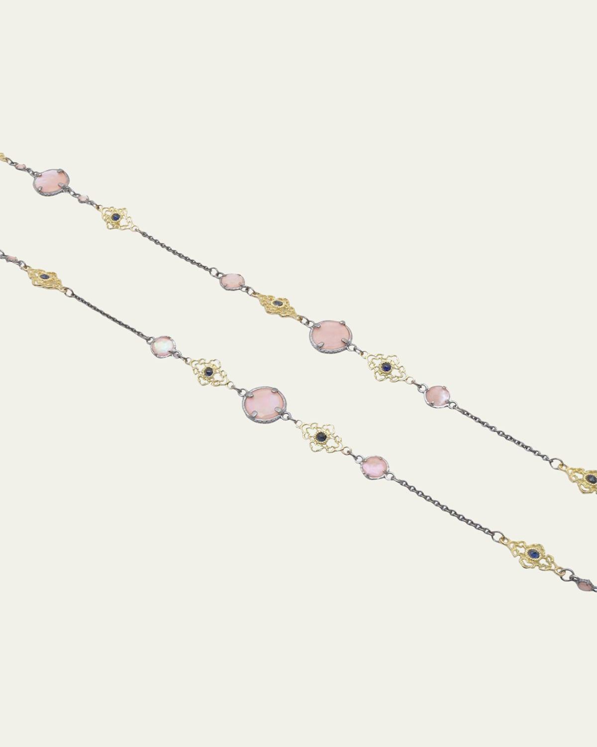 Old World ID Scroll Bracelet with Diamonds, Size M Product Image