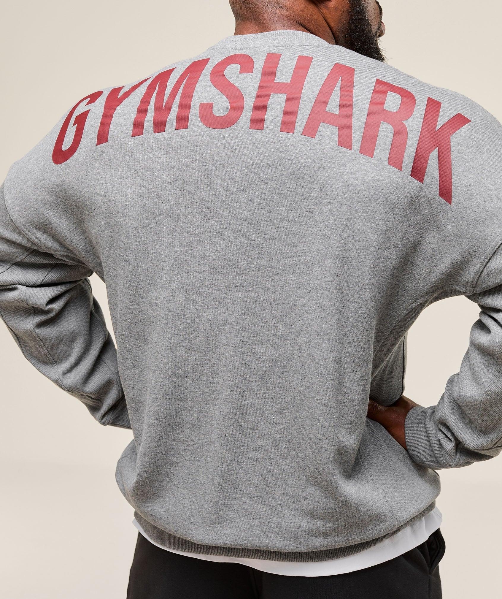 Gymshark Power Crew - Charcoal Core Marl Male Product Image