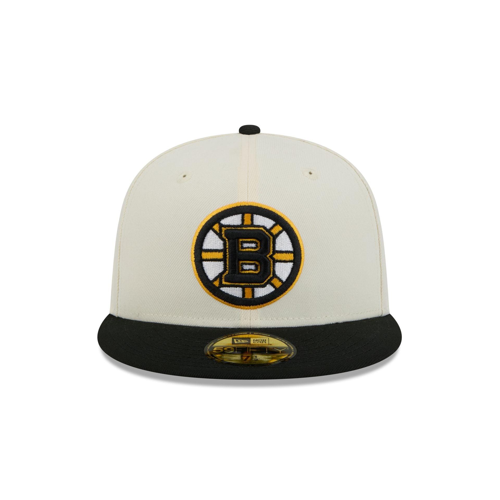 Boston Bruins Chrome White 59FIFTY Fitted Hat Male Product Image