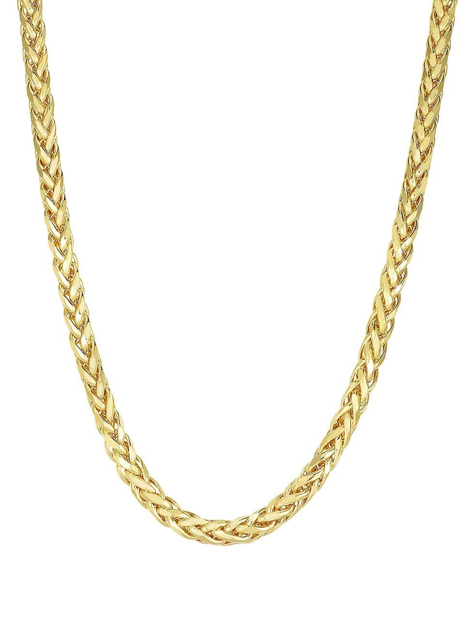Mens 14K Yellow Gold Wheat-Chain Necklace Product Image