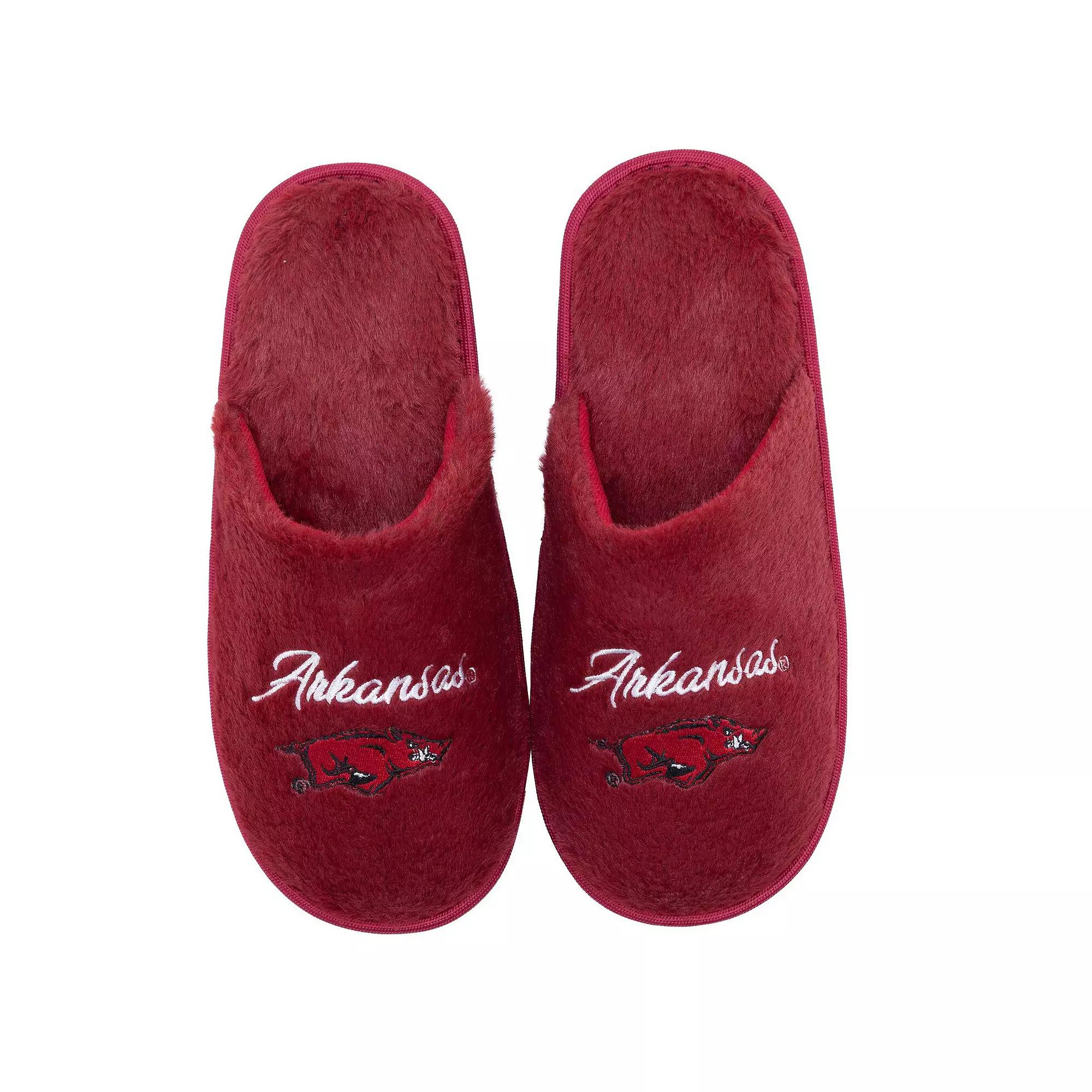 Womens ZooZatz Arkansas Razorbacks Team Faux Fur Slippers Product Image
