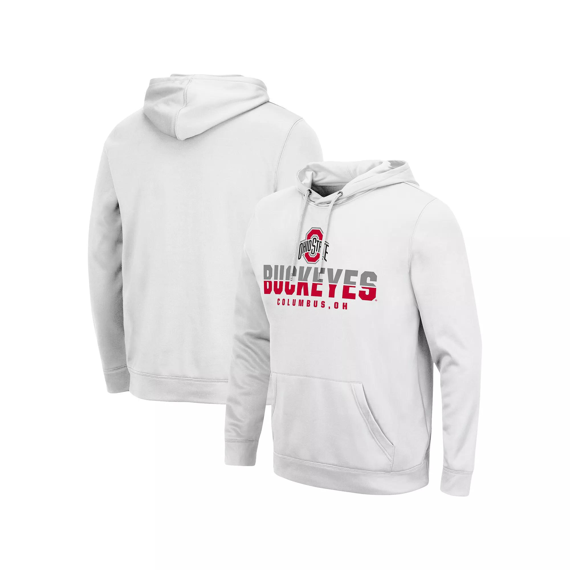 Men's Colosseum White Ohio State Buckeyes Lantern Pullover Hoodie,  Product Image