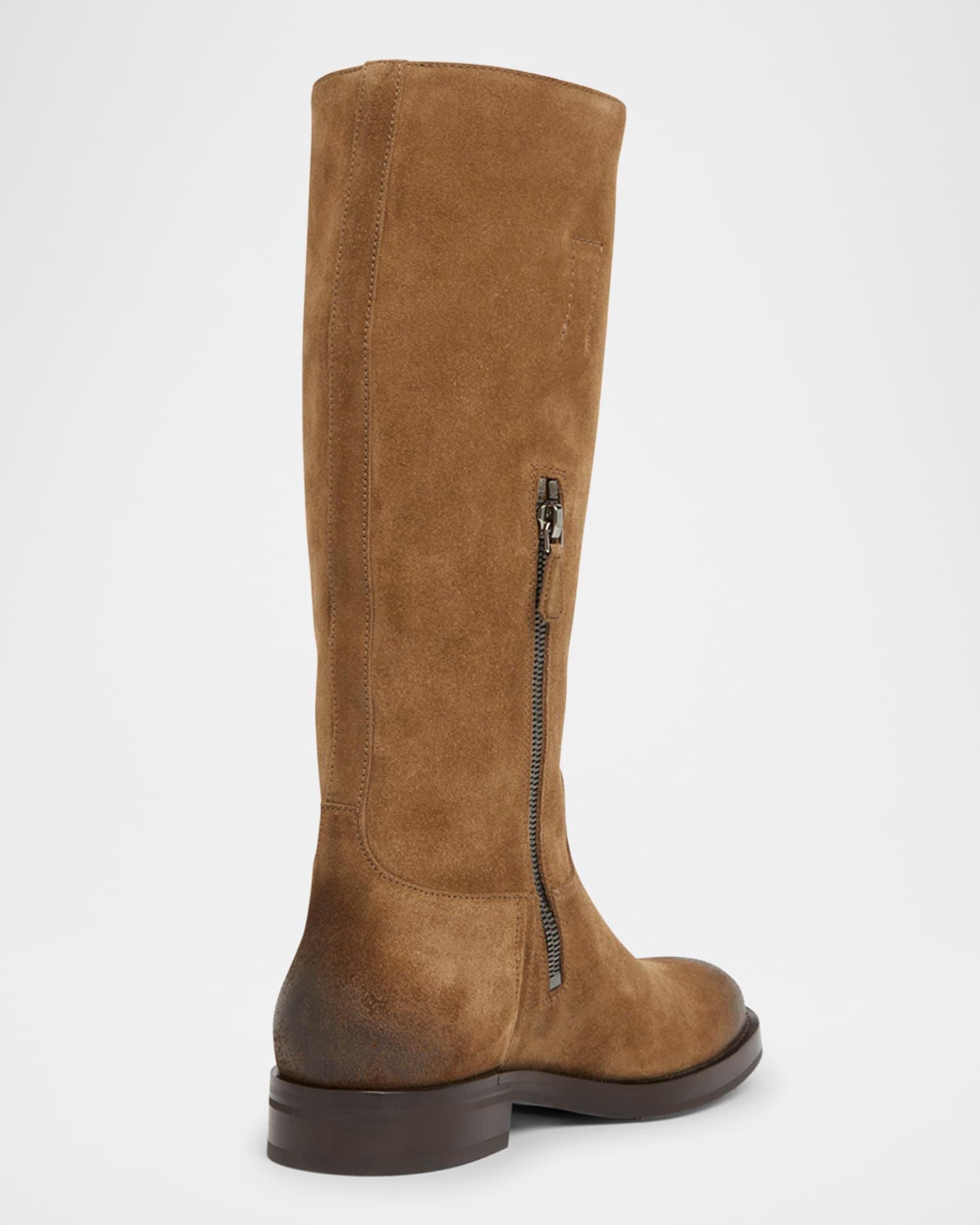 Penny Mid-Calf Suede Boots Product Image
