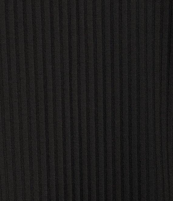 Eileen Fisher Textured Stretch Rib Round Neck Cap Sleeve Shift Dress Product Image