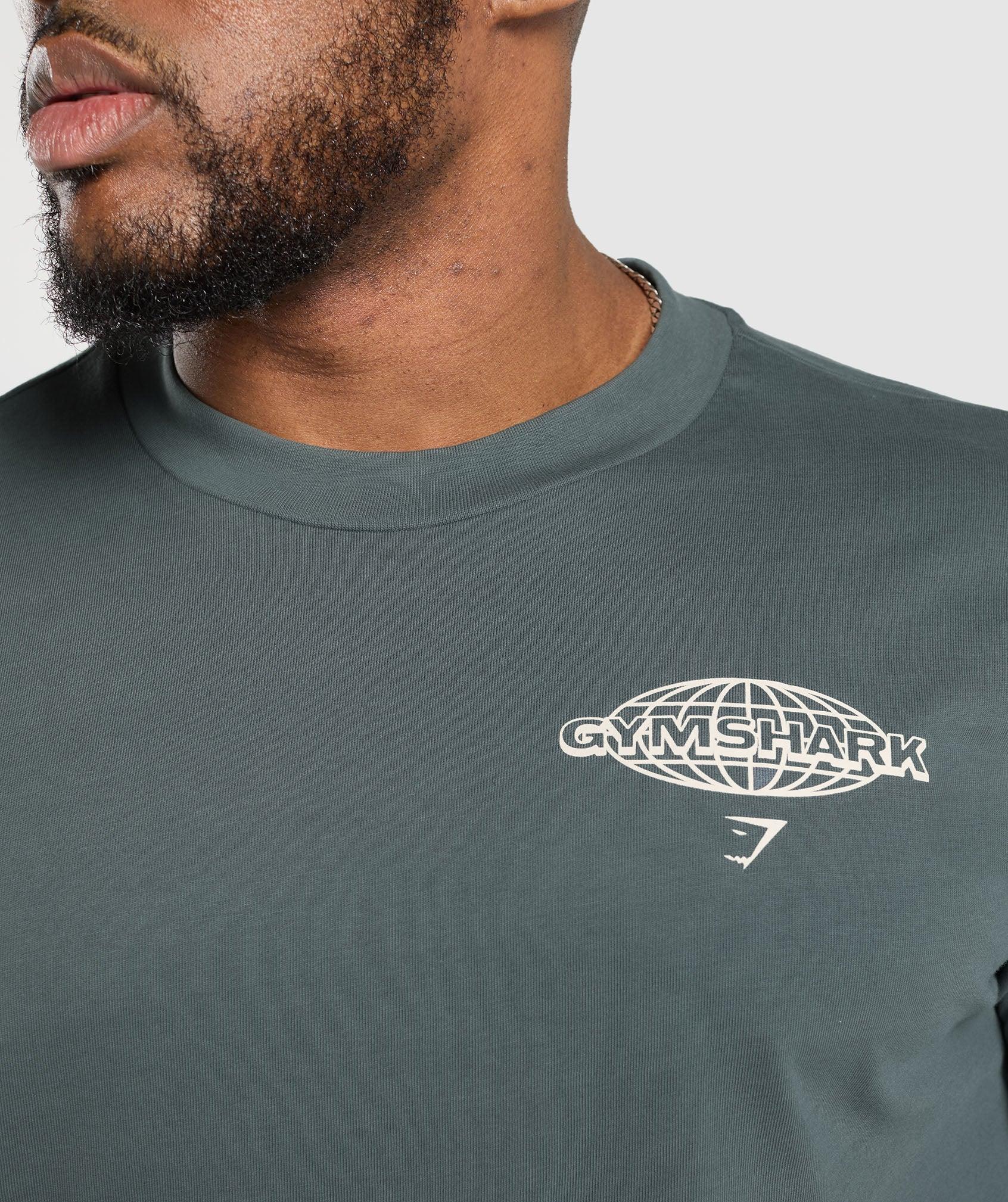 Gymshark Worldwide T-Shirt - Strong Grey Male Product Image
