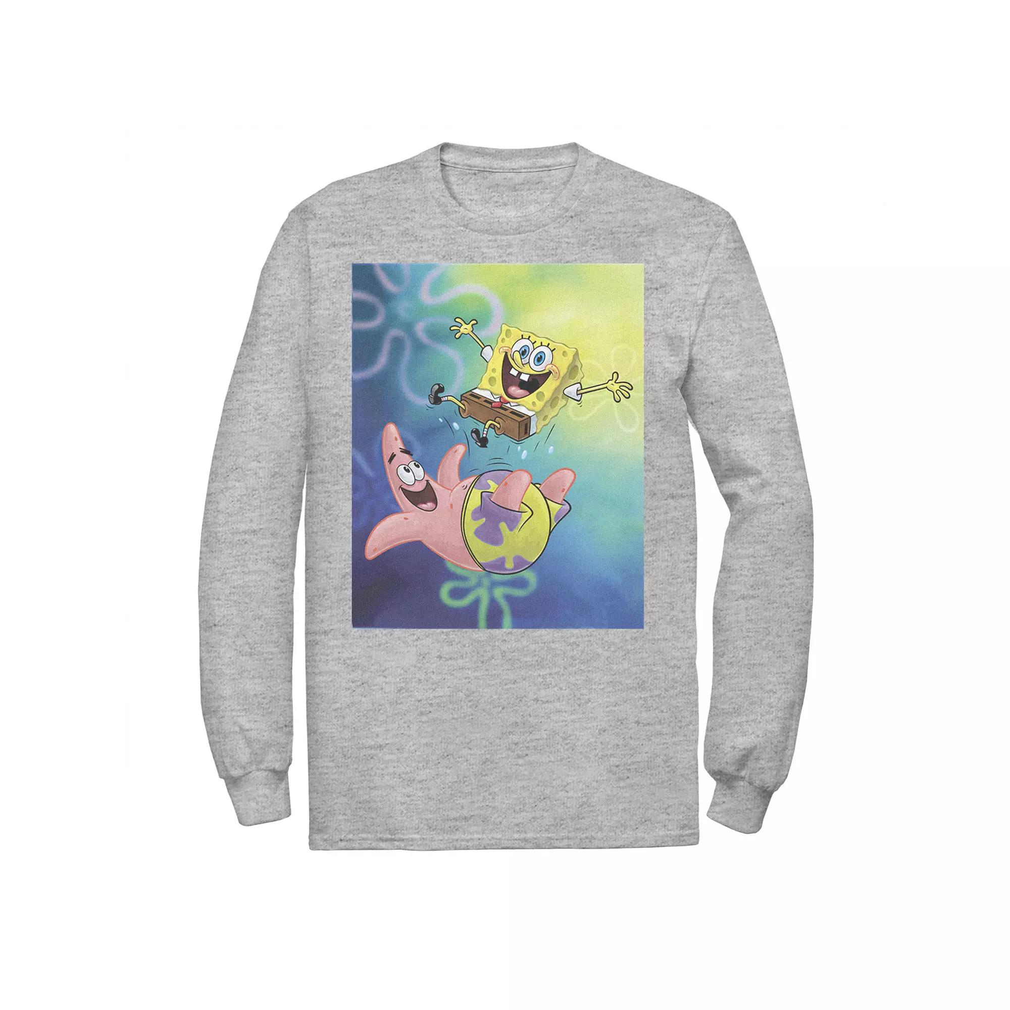 Men's Nickelodeon Spongebob Squarepants Patricks Star Best Buddies Long Sleeve Graphic Tee,  Product Image