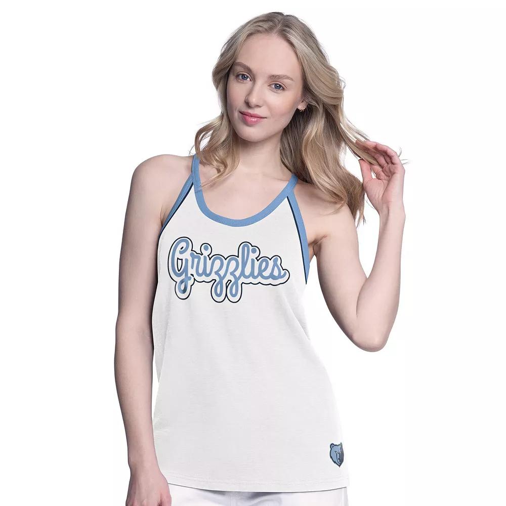 Women's G-III 4Her by Carl Banks White Memphis Grizzlies Curveball Racerback Tank Top,  Product Image