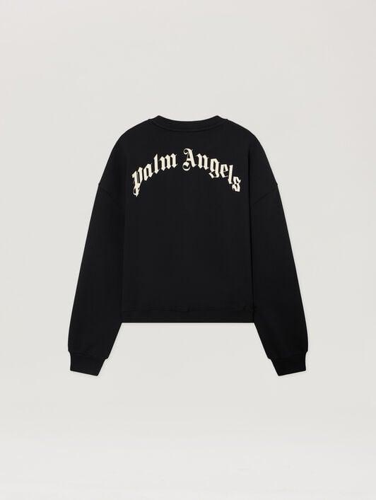 Curved Logo Crop Sweatshirt Product Image