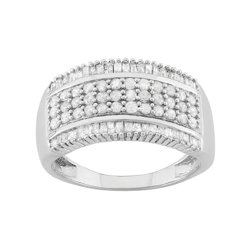 Jewelexcess 1 Carat T.W. Diamond Sterling Silver Ring, Women's,  Product Image
