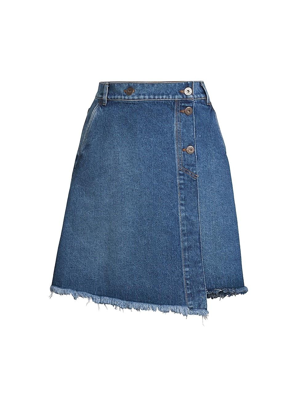 Womens Stadio Denim Wrap Skirt Product Image