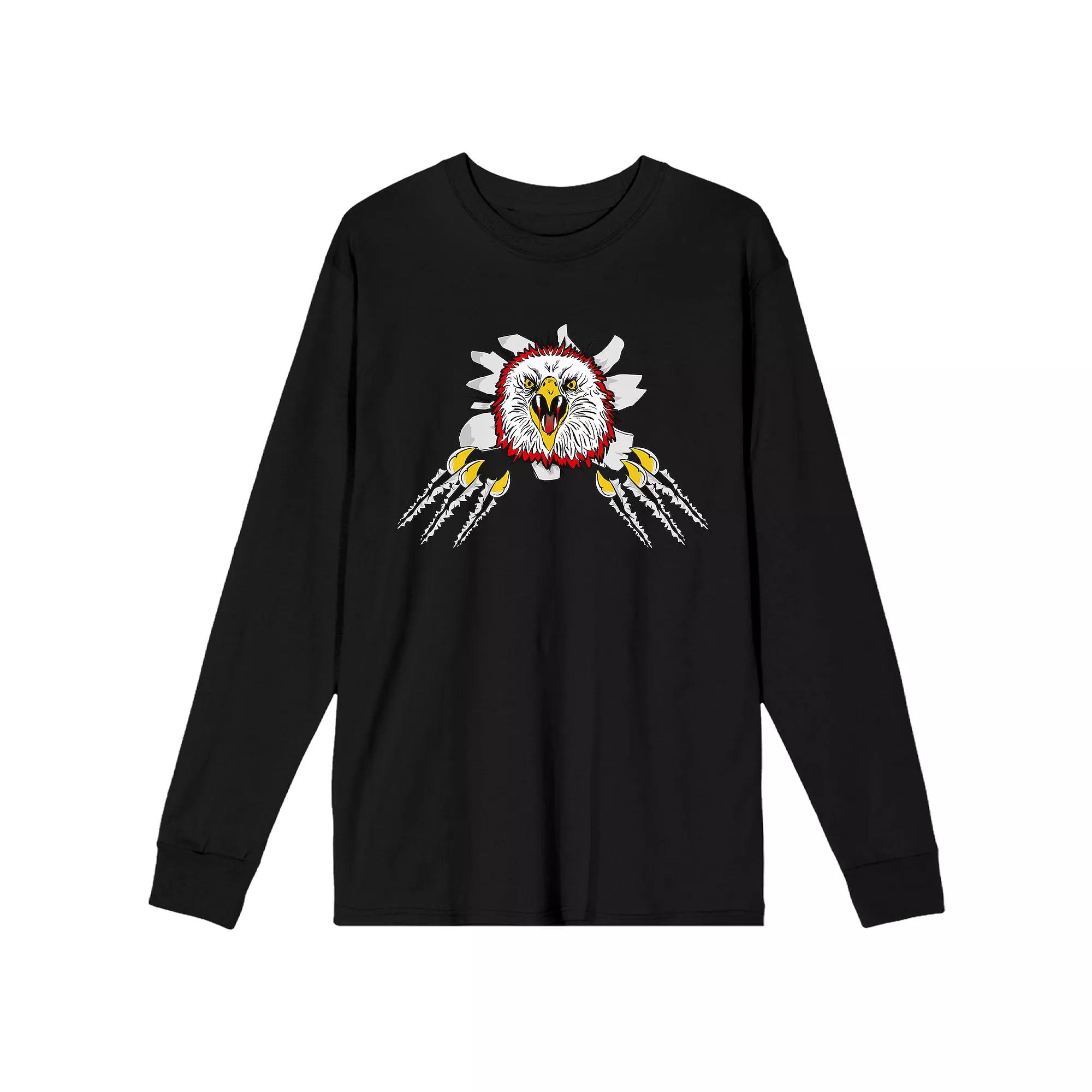 Men's Cobra Kai Eagle Fang Long Sleeve Tee, Size: XL, Black Product Image