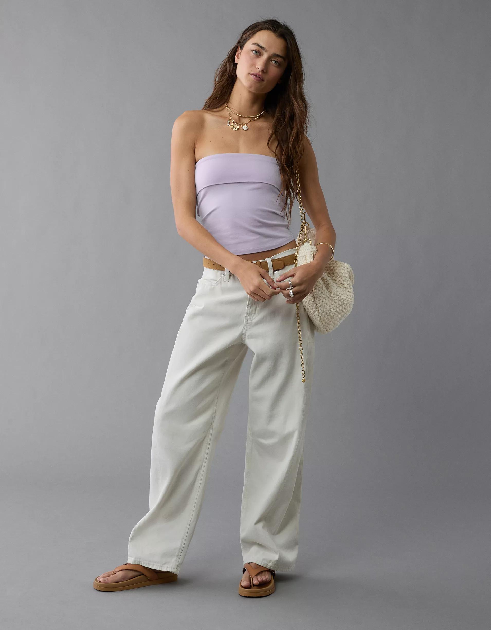 AE It Knit Foldover Tube Top Product Image