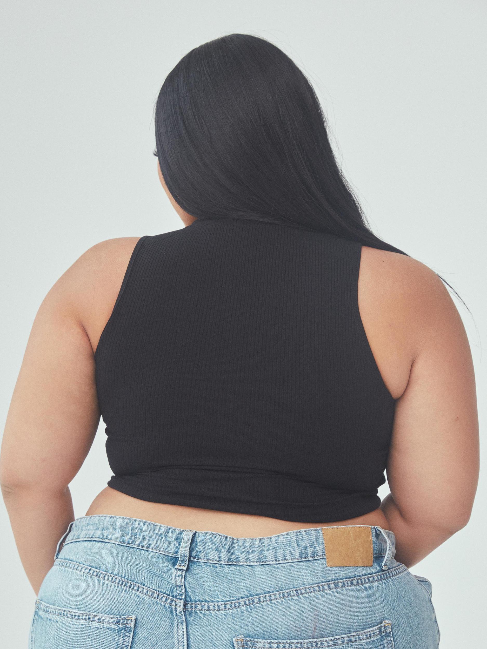 Ribbed Mock Neck Brami (Crop) Product Image