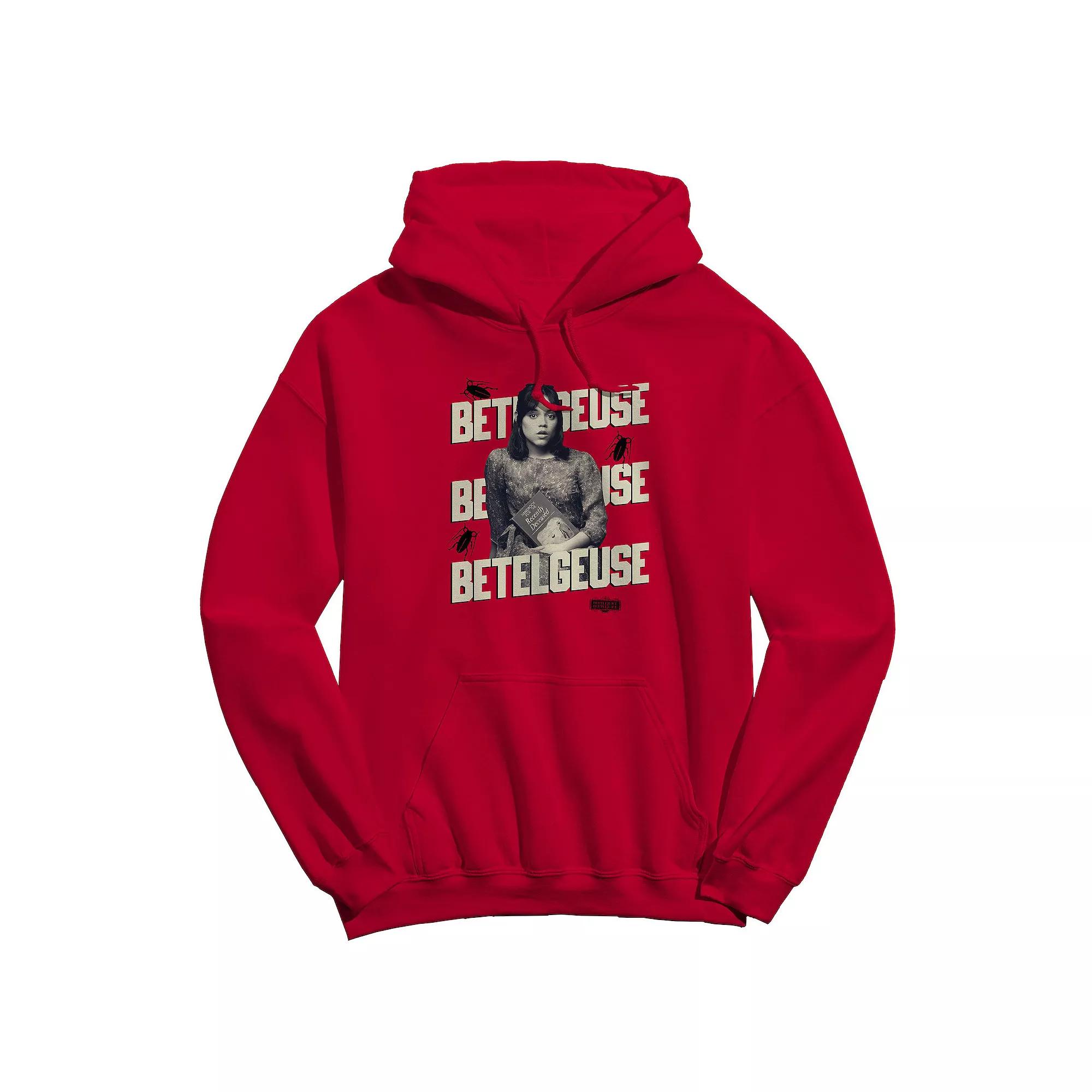 Men's Betelgeuse Repeat Beetlejuice Graphic Crew Fleece Hoodie, Adult Unisex,  Product Image