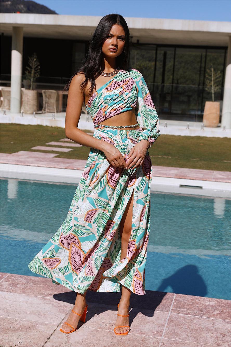 Crystallise Midi Dress Green Product Image