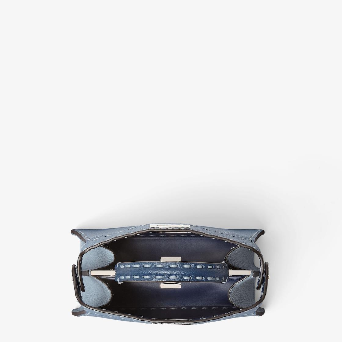 Peekaboo ISeeU SmallMulticolor Selleria bag with 556 hand-sewn topstitches Product Image