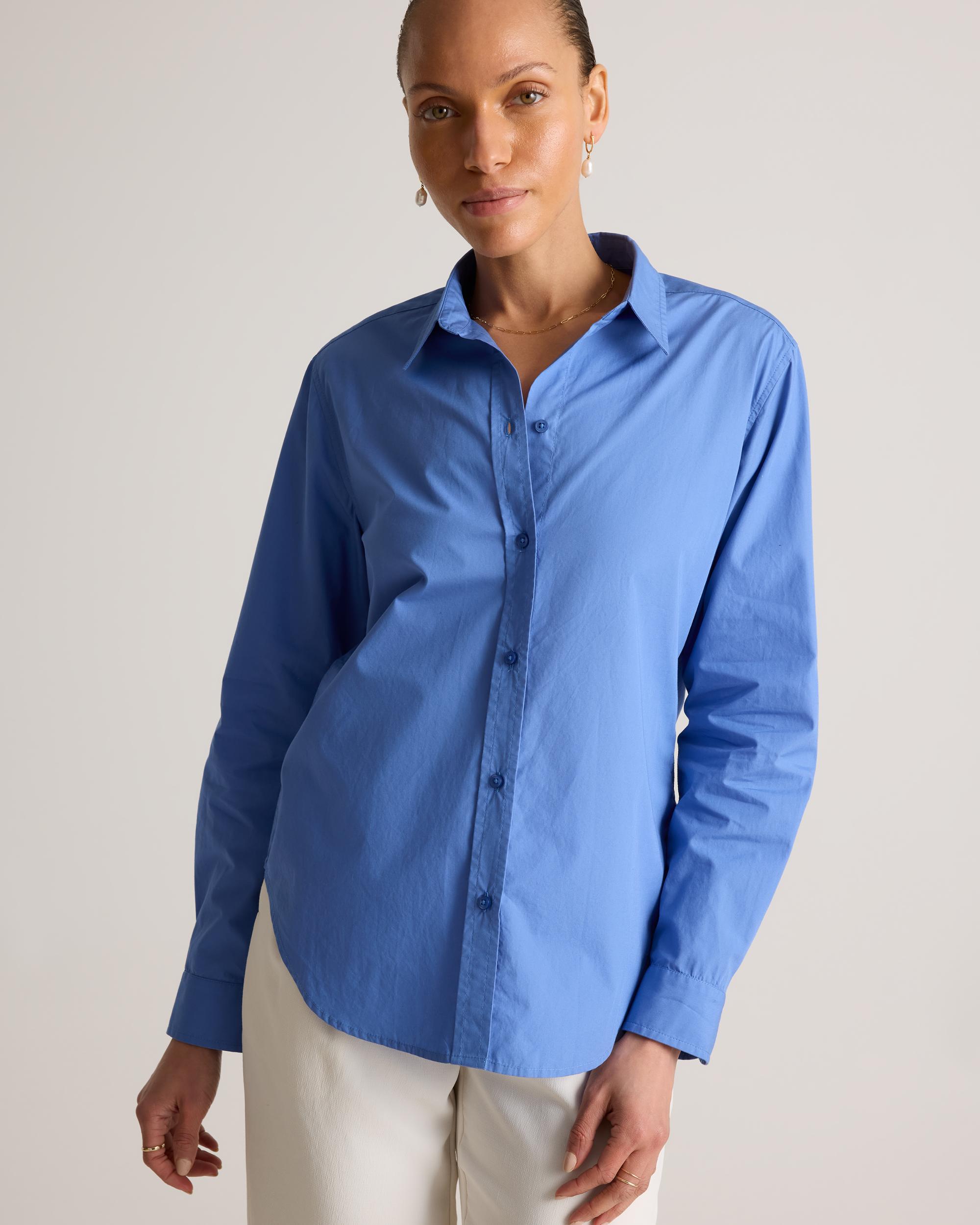 Quince | Women's Poplin Long Sleeve Shirt Organic Cotton Product Image