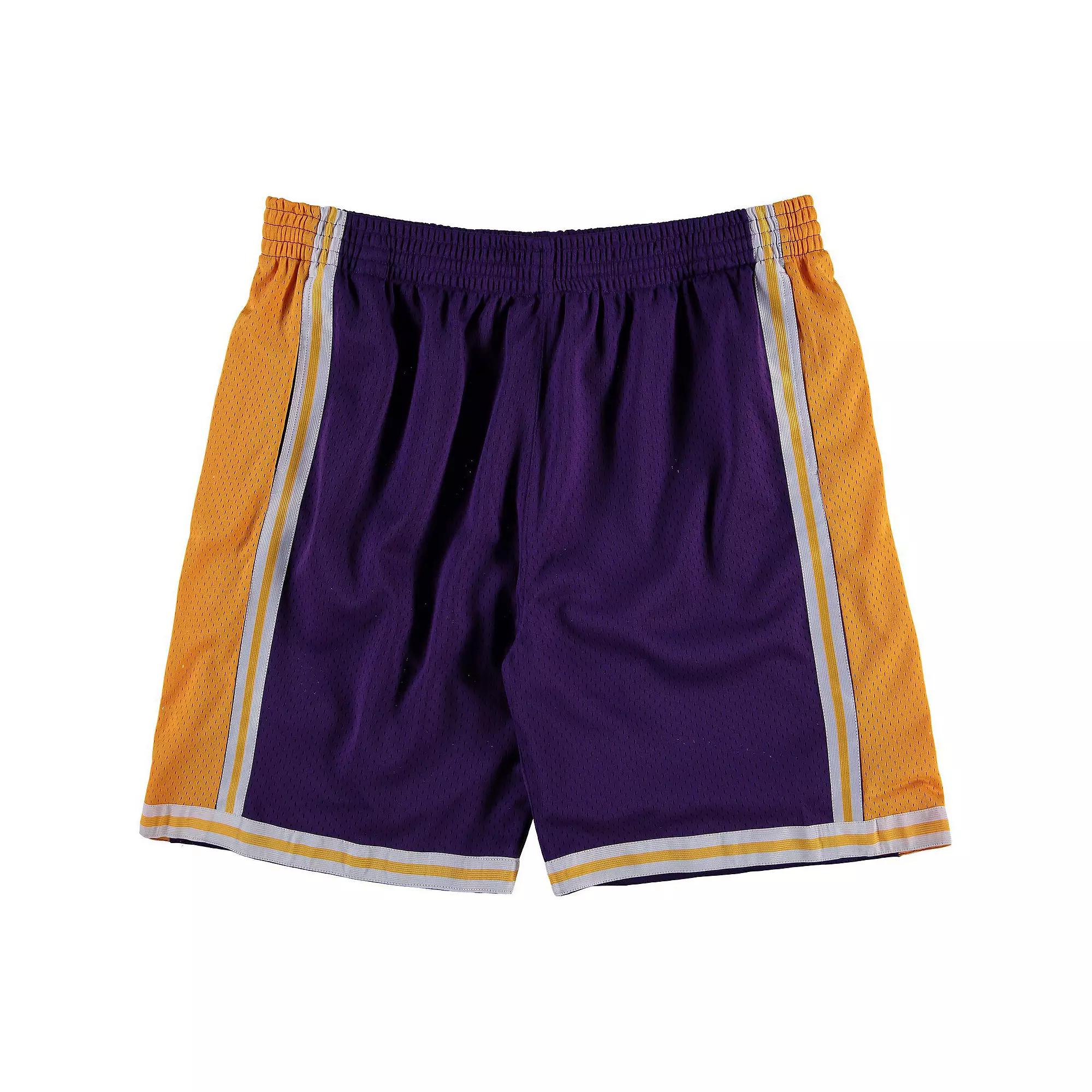 Men's Mitchell & Ness Purple Los Angeles Lakers Big & Tall Hardwood Classics Swingman Shorts,  Product Image
