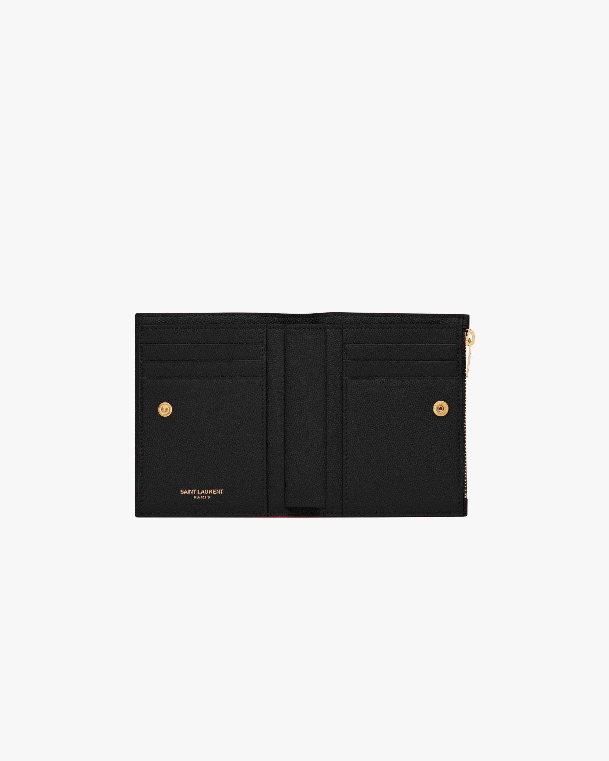 UPTOWN Compact wallet in grain de poudre leather Product Image