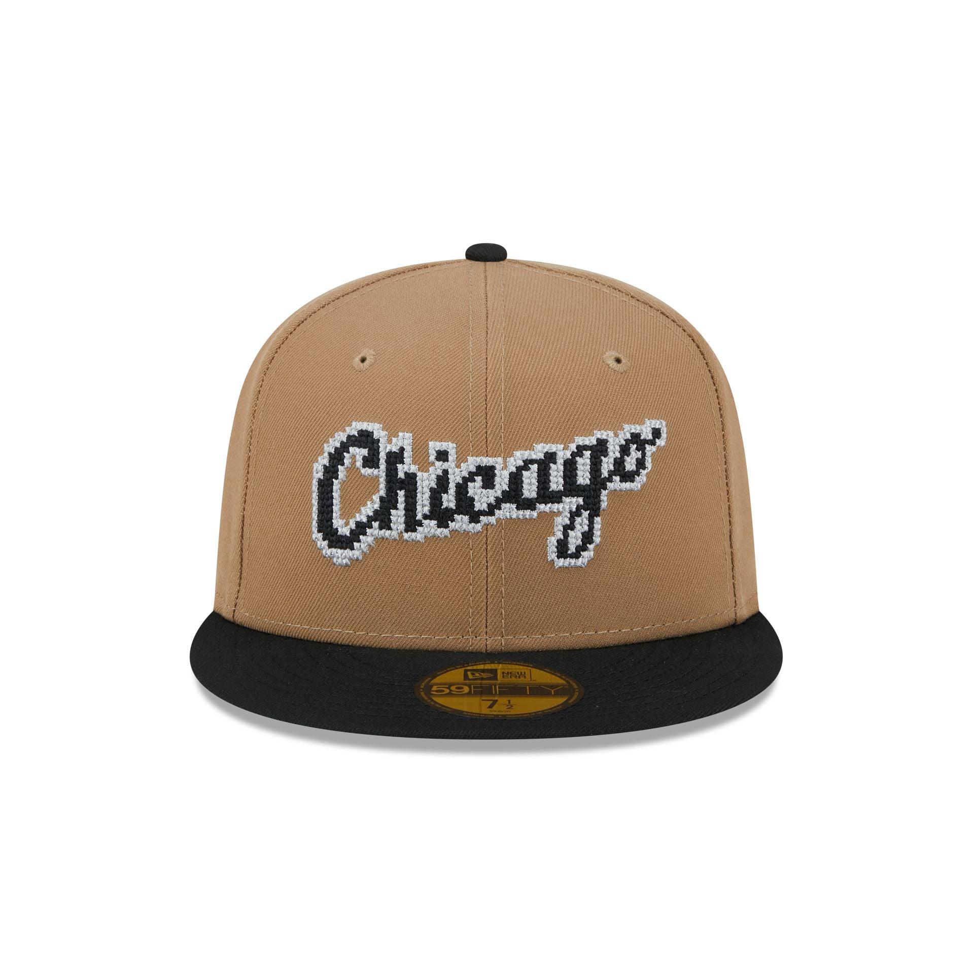 Chicago White Sox Classic 8-Bit Wordmark 59FIFTY Fitted Hat Male Product Image