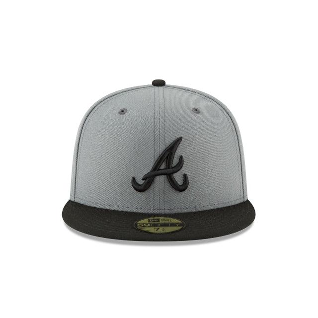 Atlanta Braves Storm Gray Basic 59FIFTY Fitted Hat Male Product Image