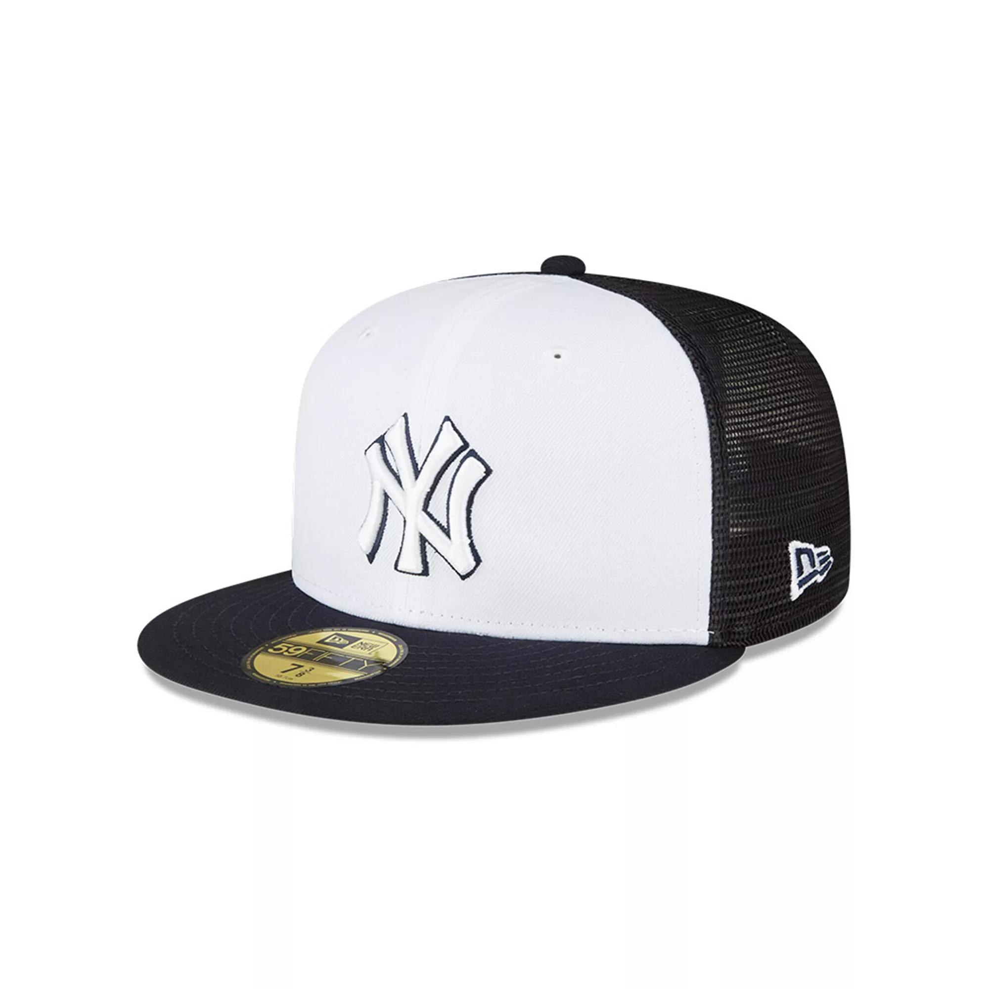 Men's New Era White/Navy New York Yankees 2023 On-Field Batting Practice 59FIFTY Fitted Hat, Size: 7 Product Image