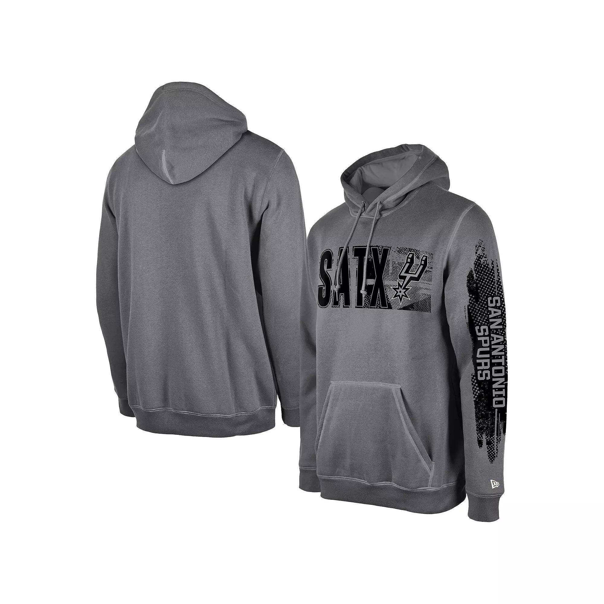 Men's New Era San Antonio Spurs Gray Tip-Off Collection Pullover Hoodie,  Product Image