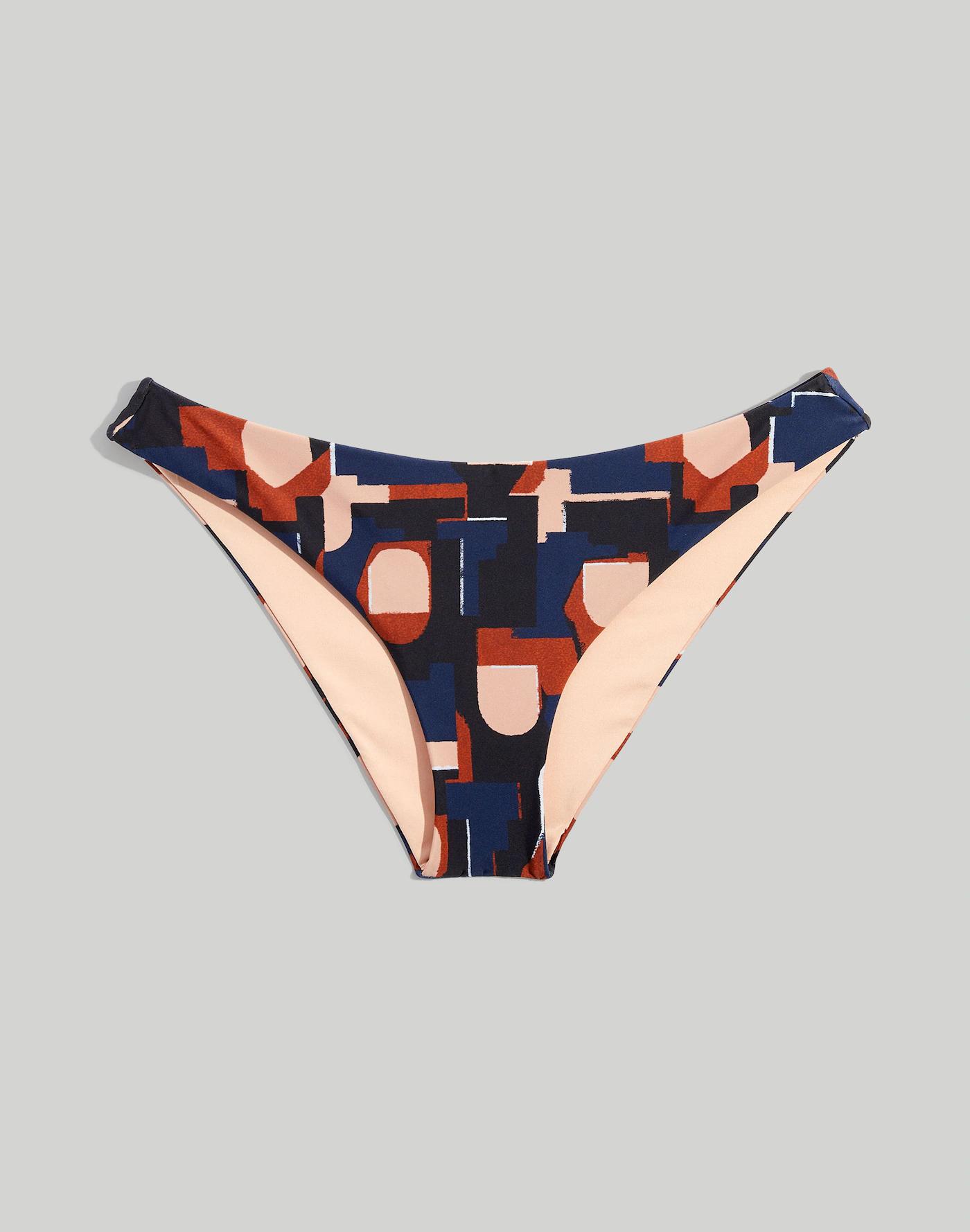 Madewell Second Wave Classic Cheeky Bikini Bottom in Color Collage Product Image