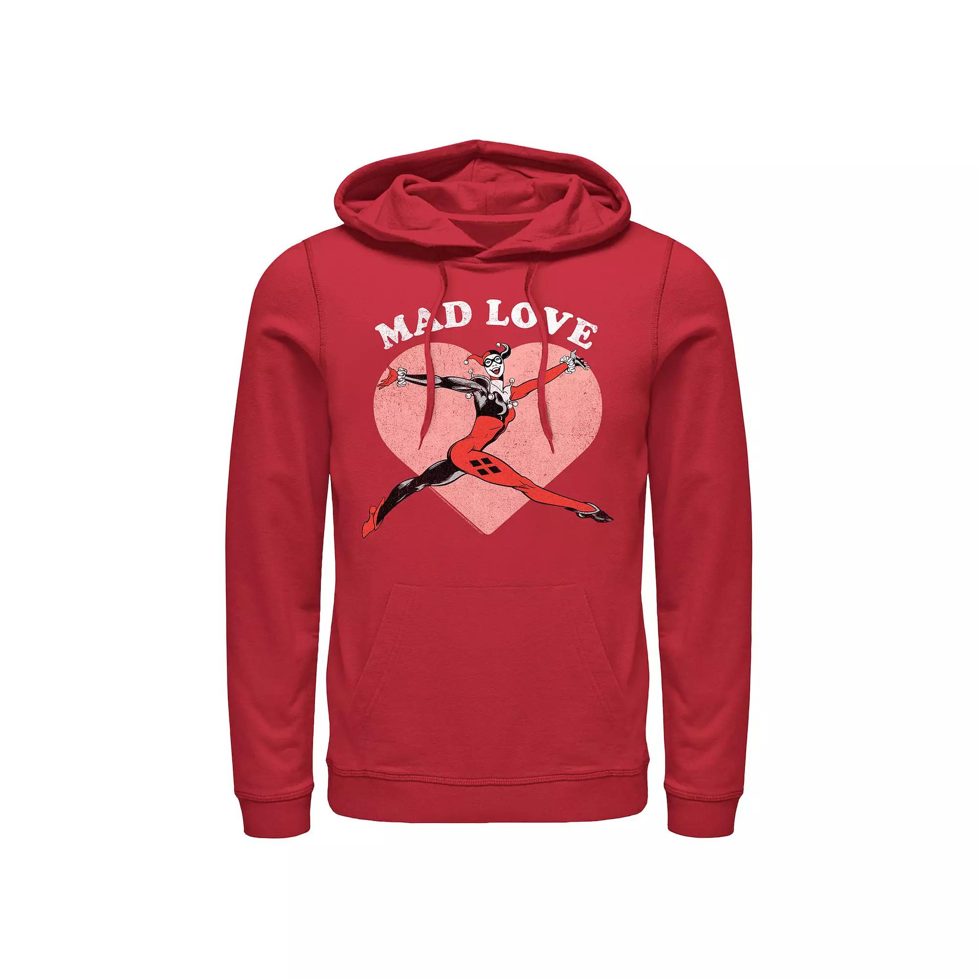 Mens Batman Harley Quinn Mad Love Graphic Hoodie Product Image