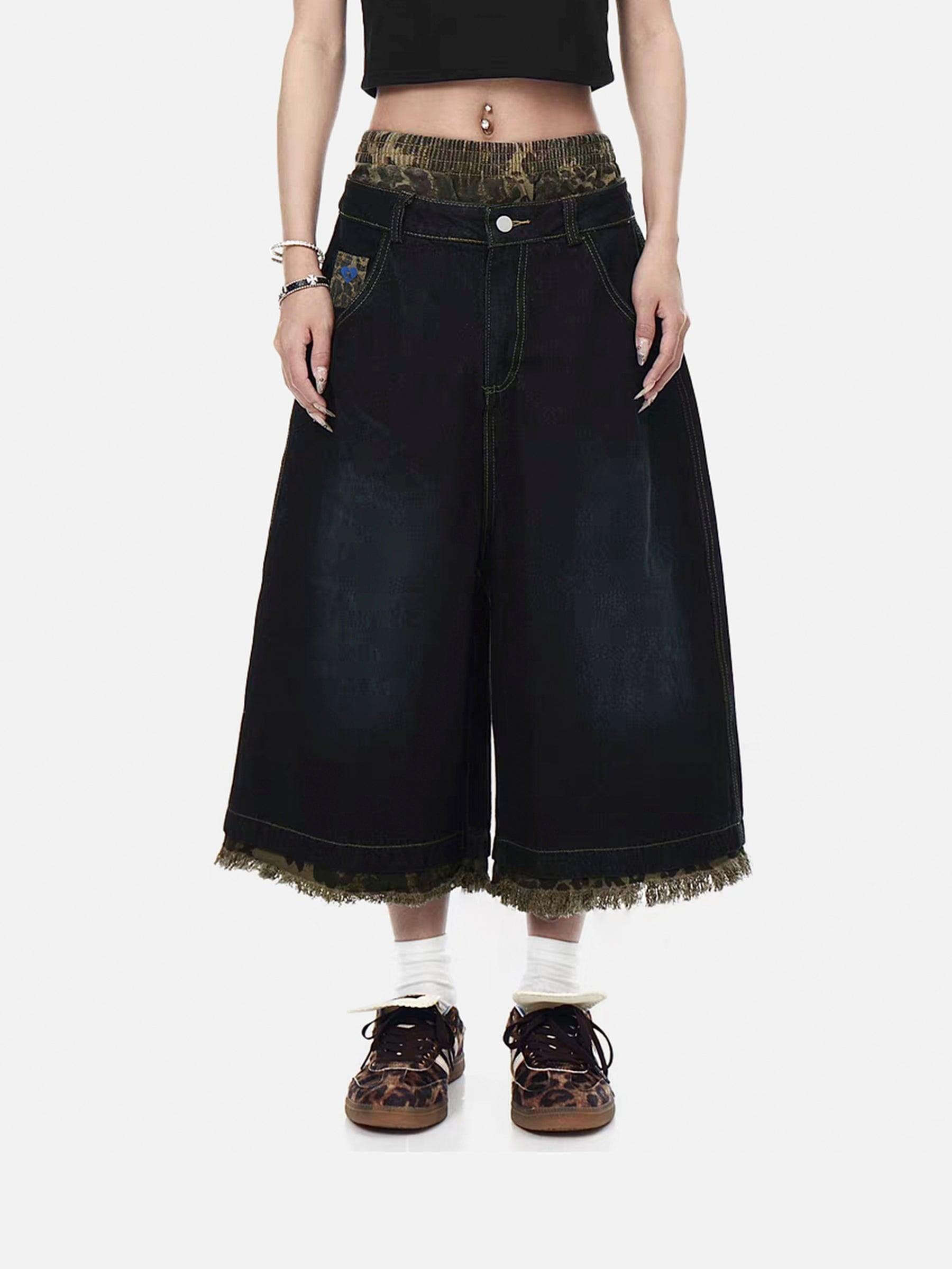 Aelfric Eden Camouflage Double Waist Longline Jorts Product Image