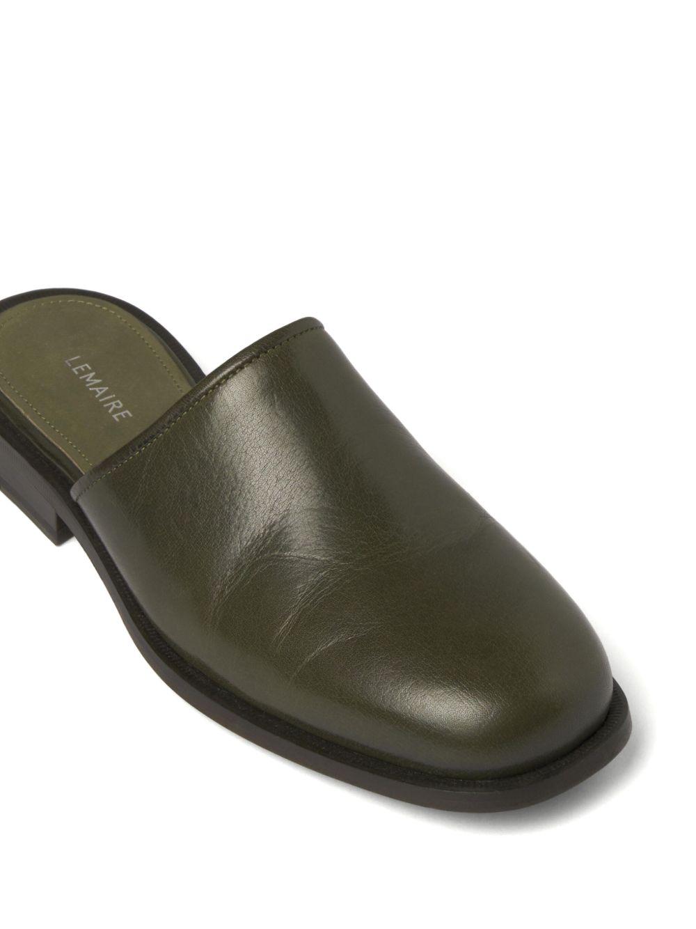 square-toe leather mules Product Image
