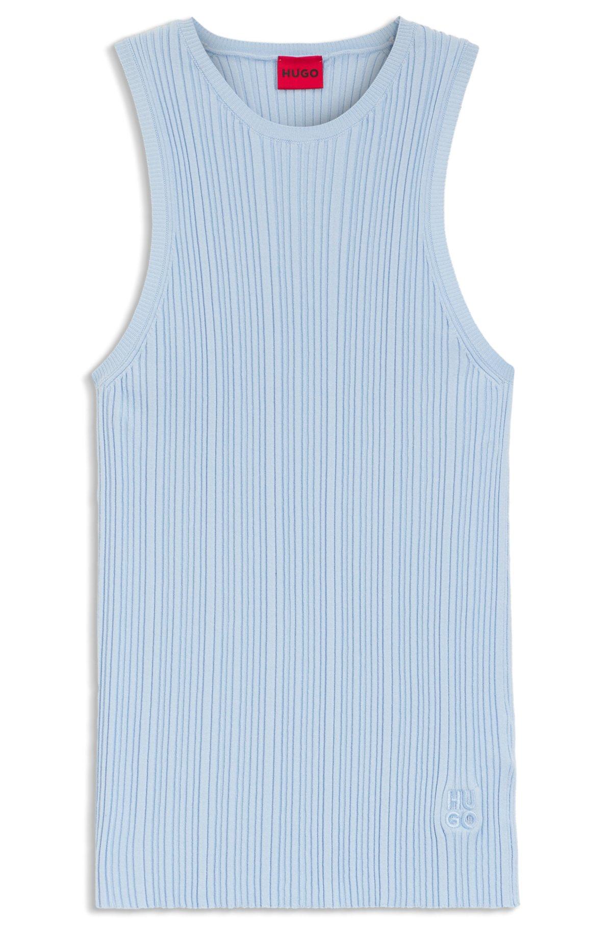 Sleeveless top with irregular rib Product Image