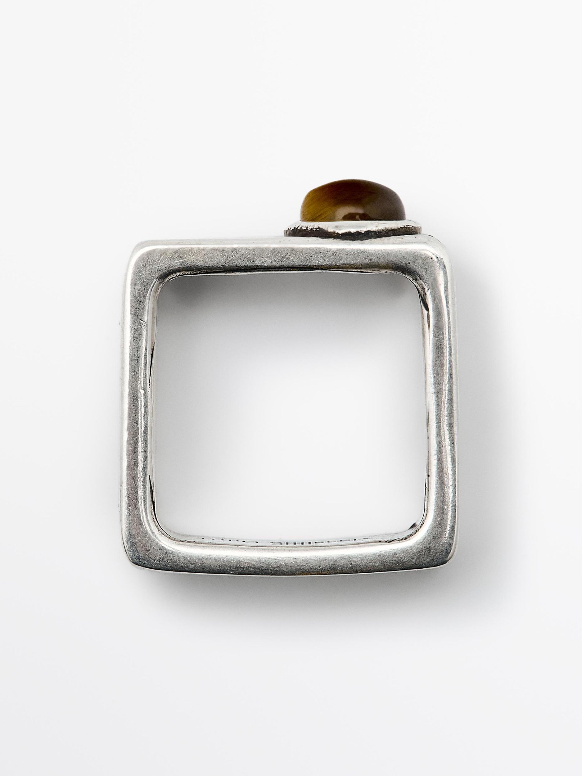 Pack of geometric stone rings Product Image