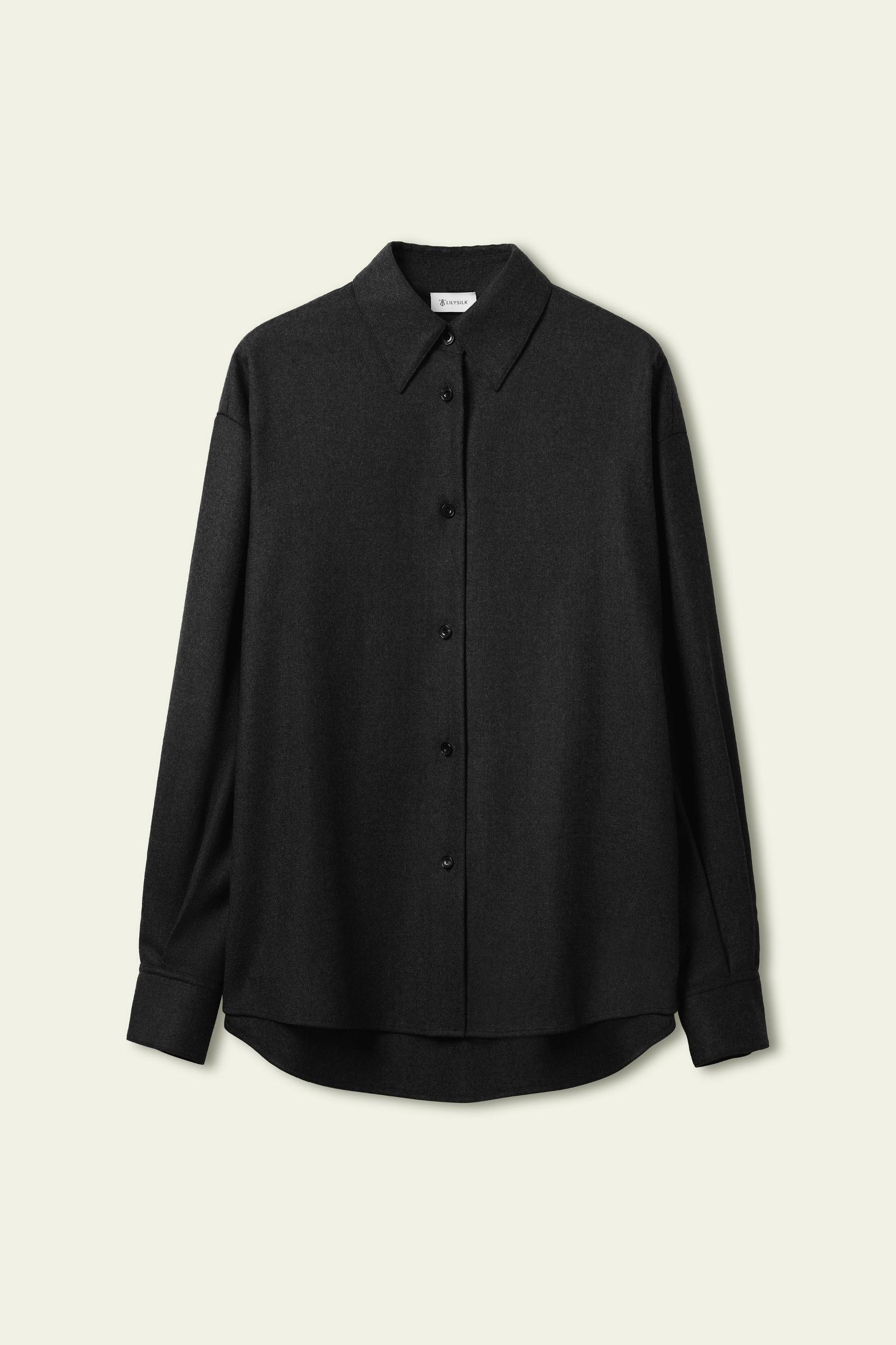 Silk-Wool Oversized Warm Shirt Product Image